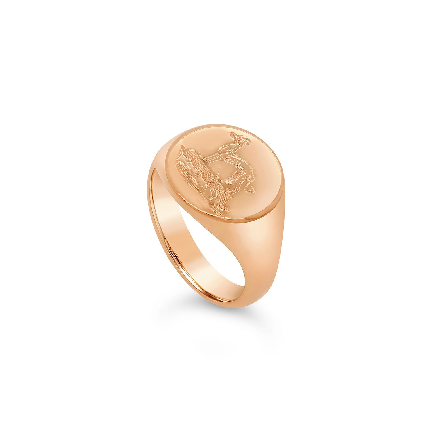 Classic Round Signet Ring rose gold