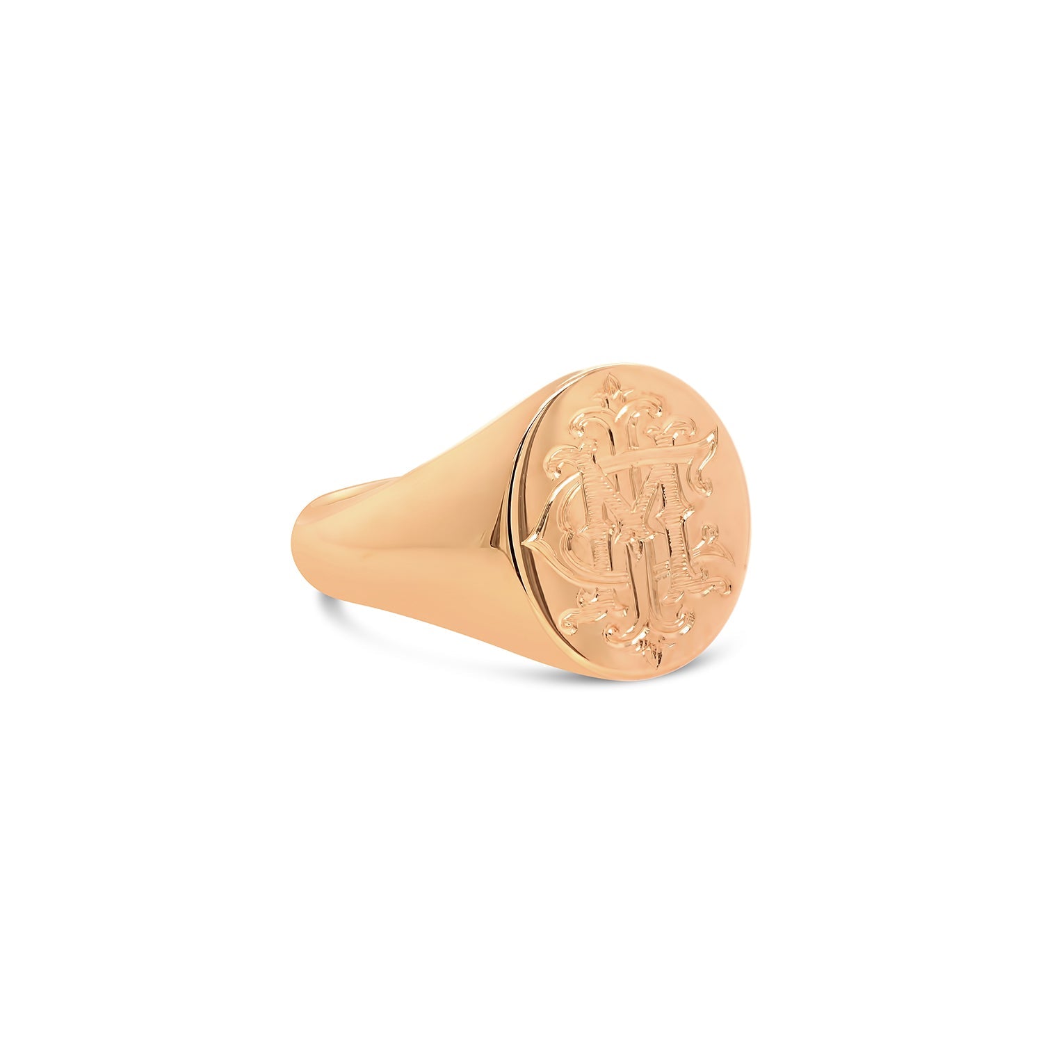  Oval Gold Signet Ring