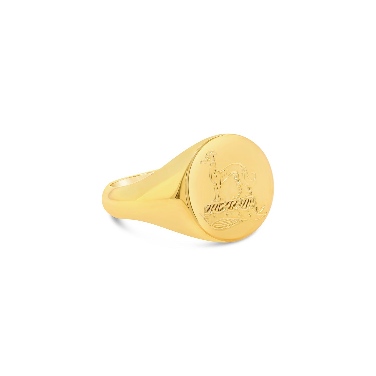 Classic round signet ring