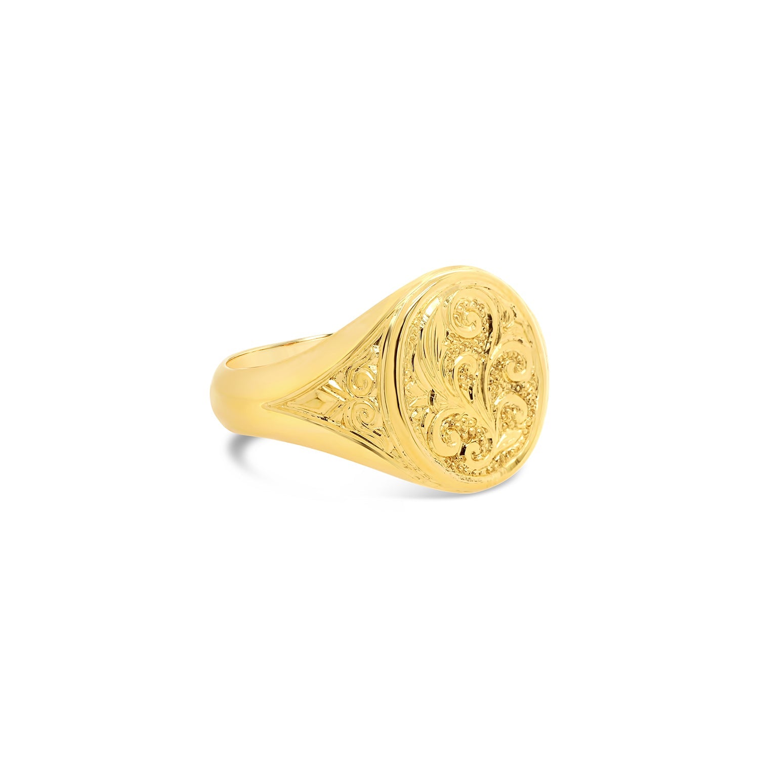 Classic Oval Gold Signet Ring