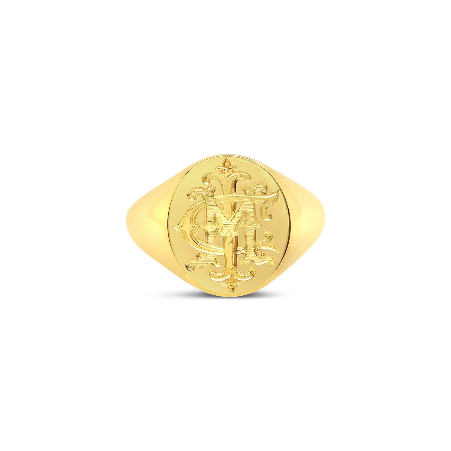 Large Oval Gold Signet Ring