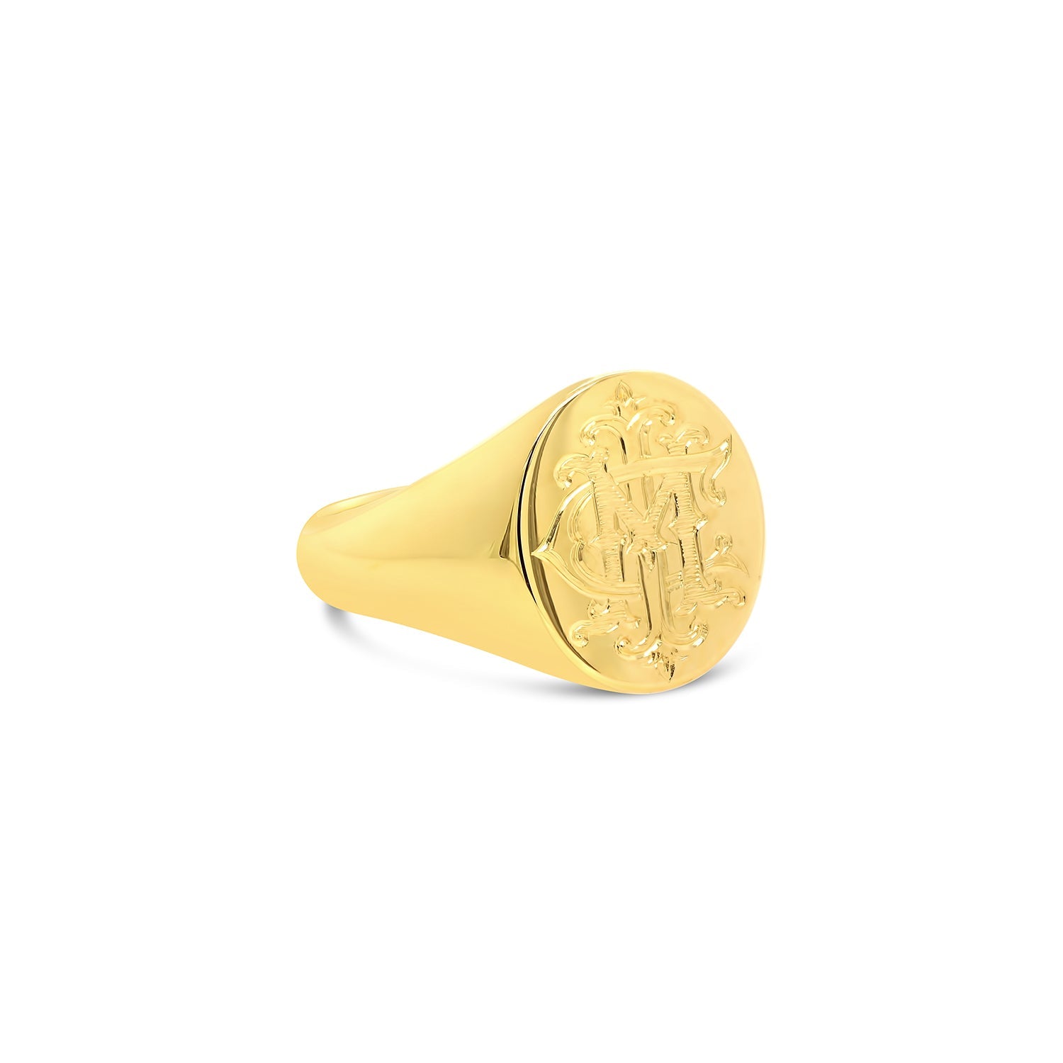  Oval Gold Signet Ring