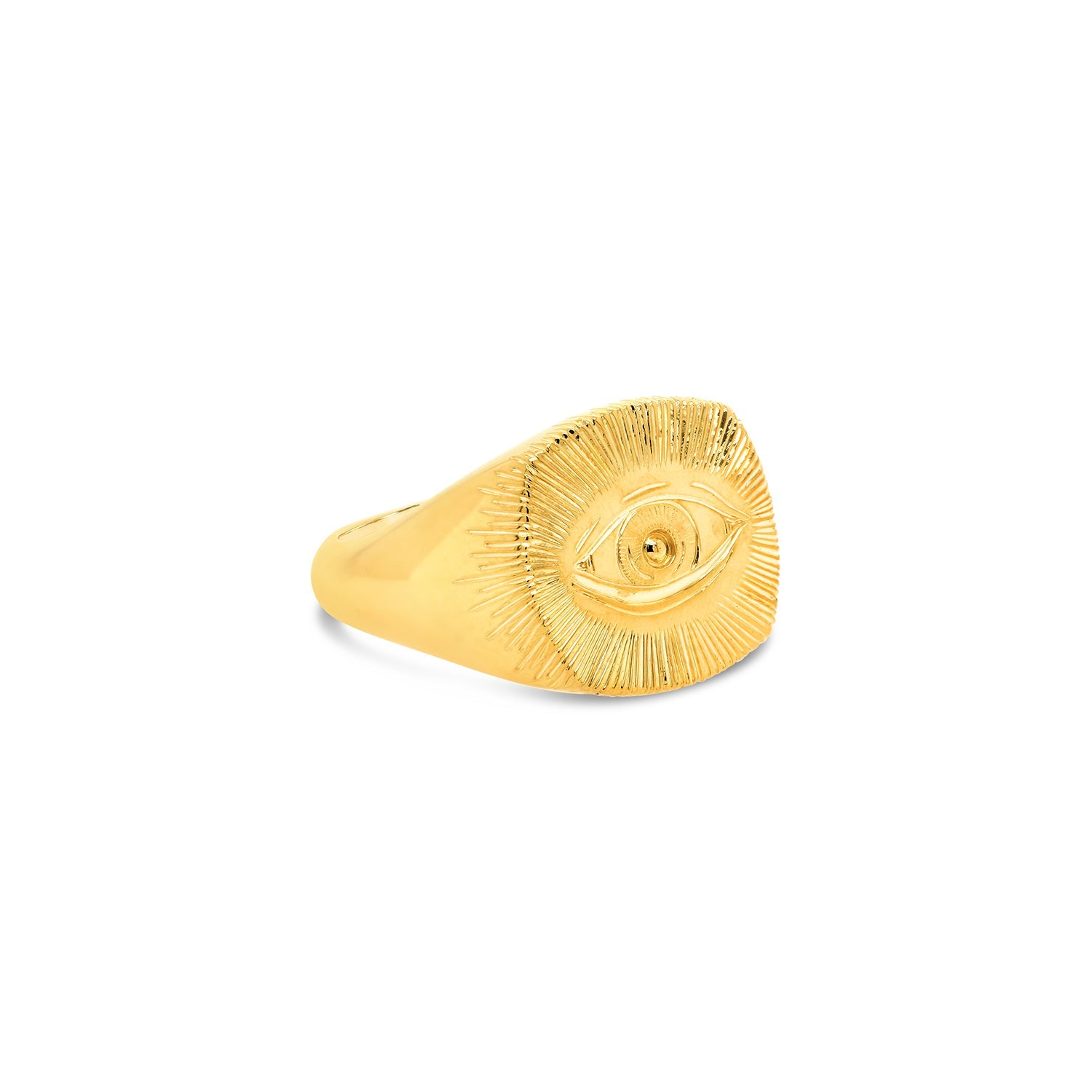 Cushion Gold Signet Ring