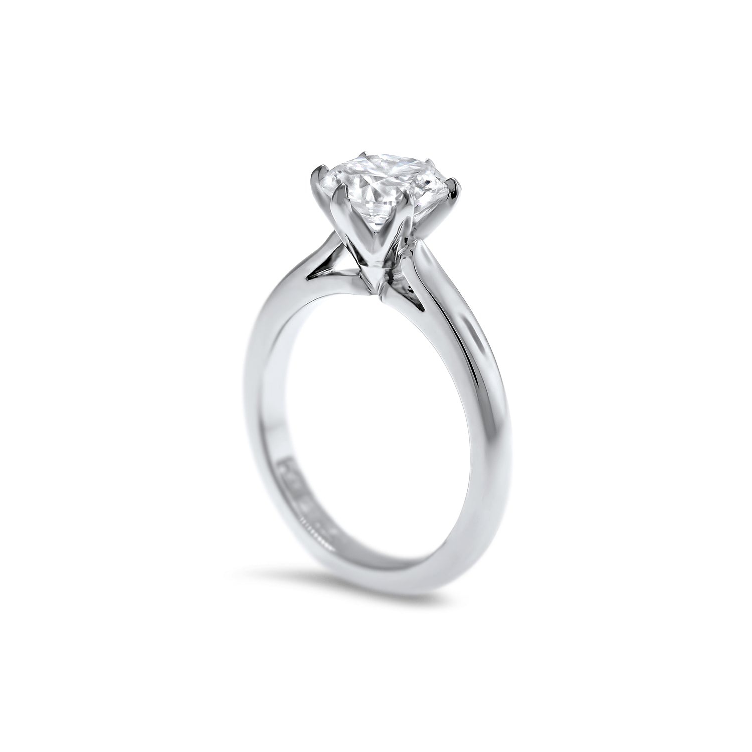 Round Brilliant Cut Lab Grown Diamond Engagement Ring