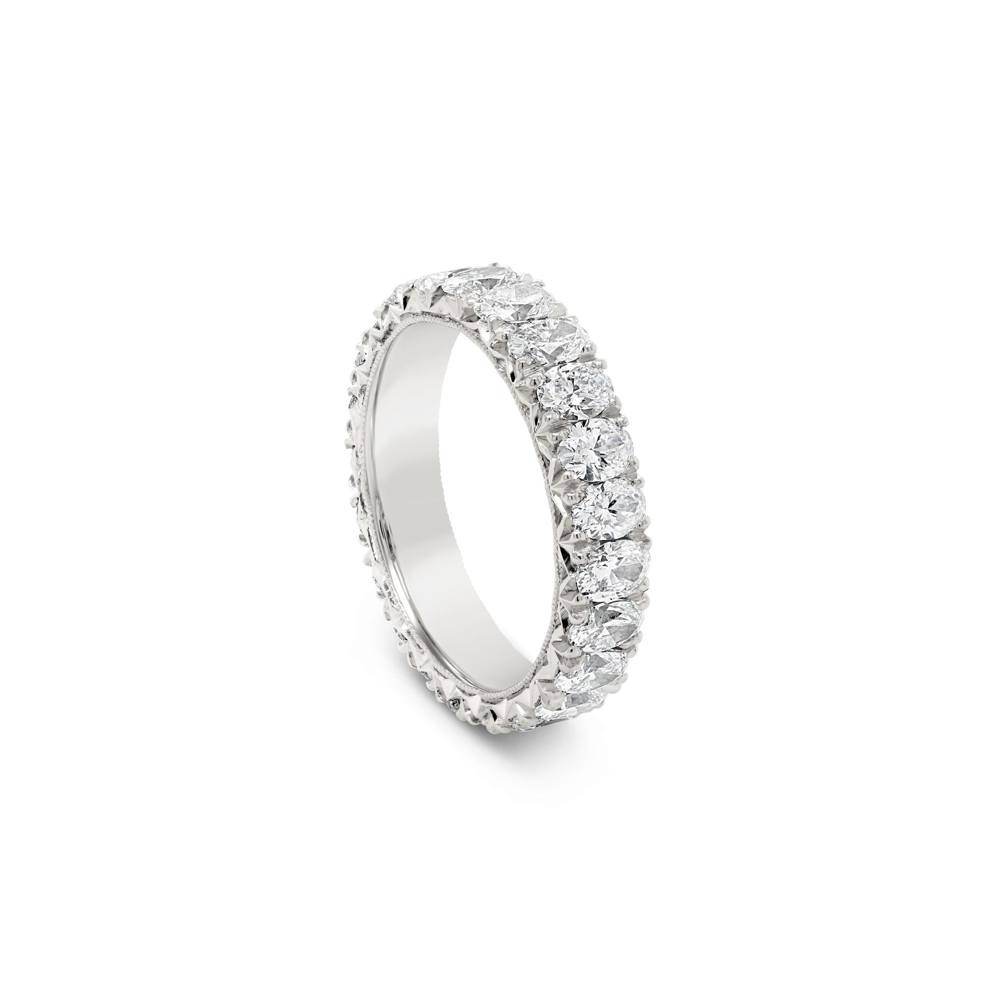 Oval Diamond Wedding Ring Platinum