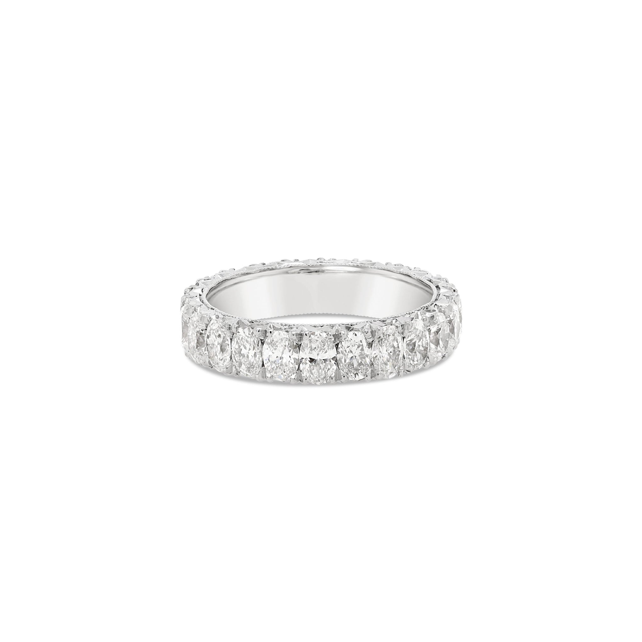 Oval Diamond Wedding Ring Platinum