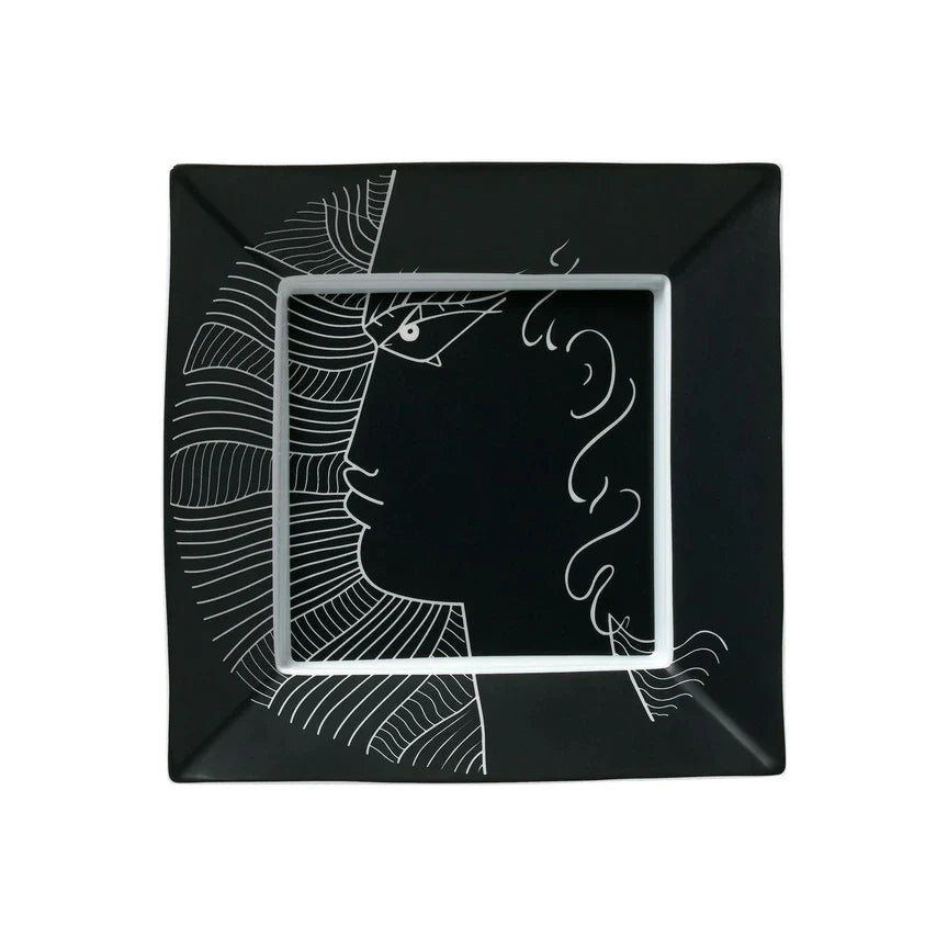 JEAN COCTEAU SQUARE TRINKET TRAY BLACK