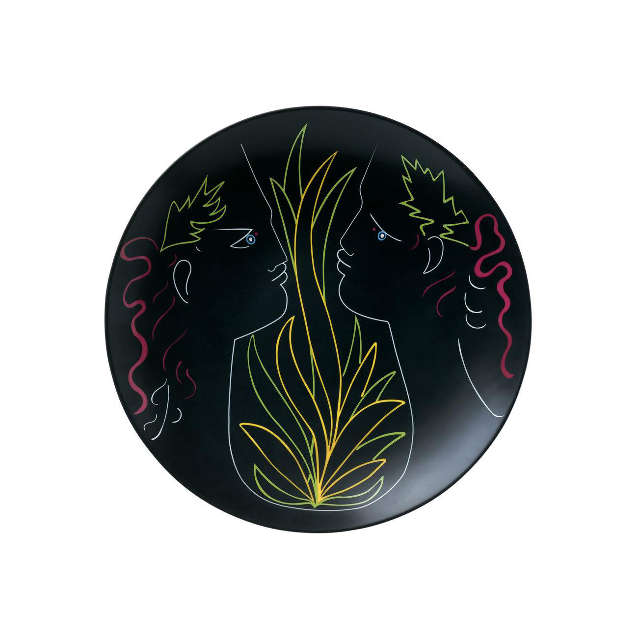 JEAN COCTEAU PRESENTATION PLATE BLACK