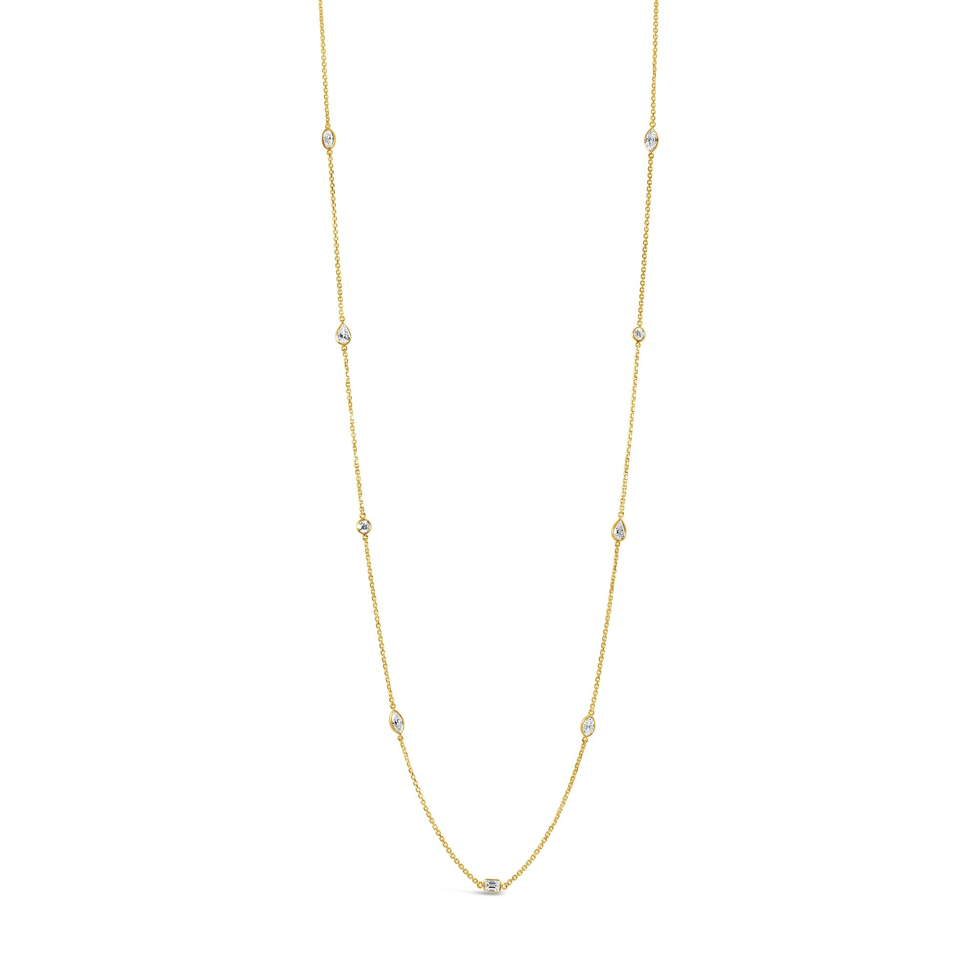 Mixed-Cut Diamond Longard Yellow Gold