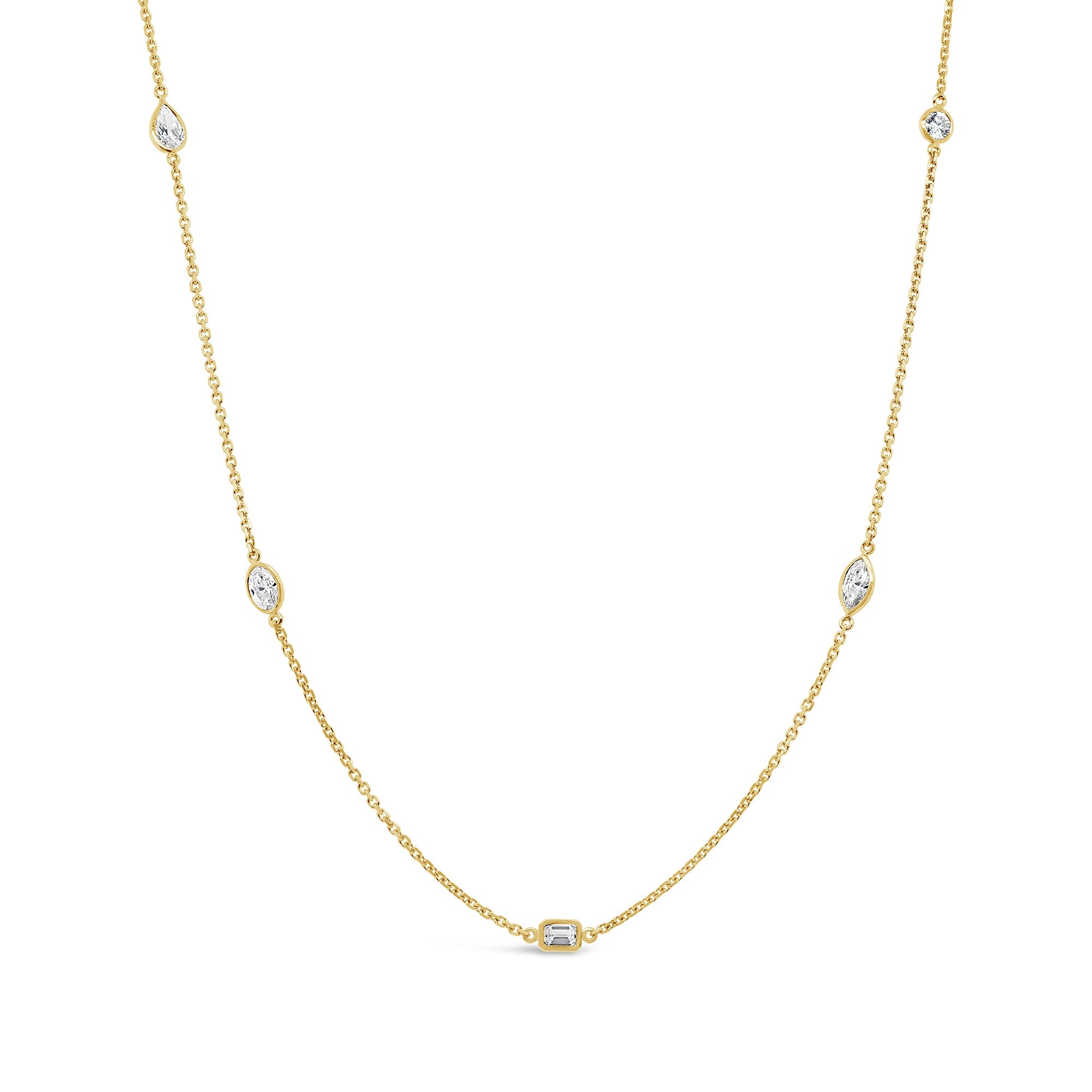 Mixed-Cut Diamond Longard Yellow Gold