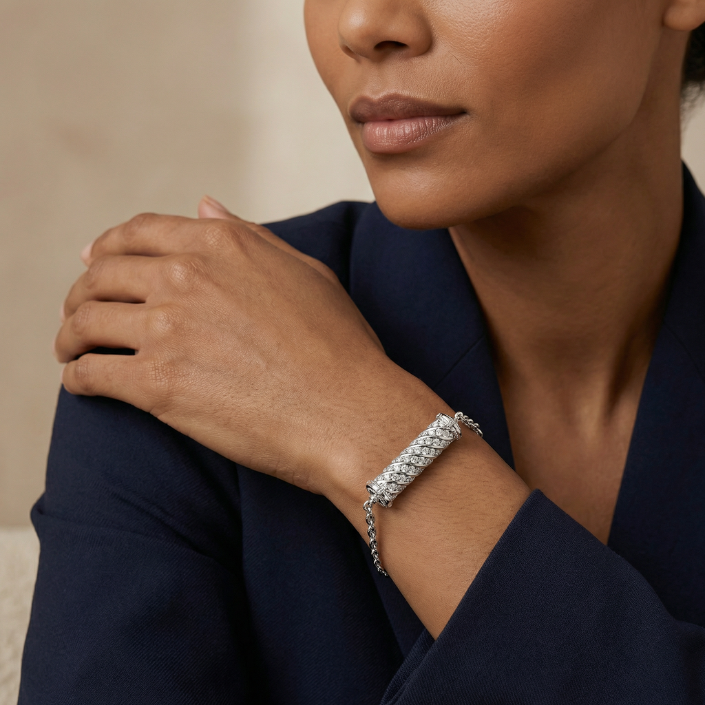 Pirouette Twist Diamond Bracelet