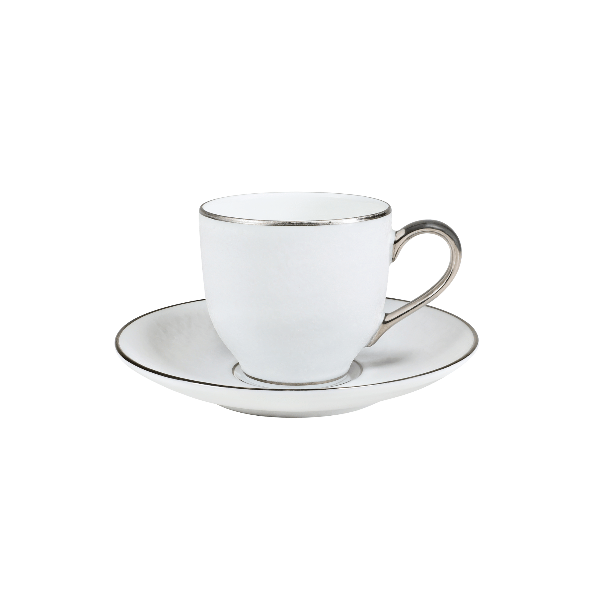 MOONSCAPE ROUND ESPRESSO CUP & SAUCER PLATINUM