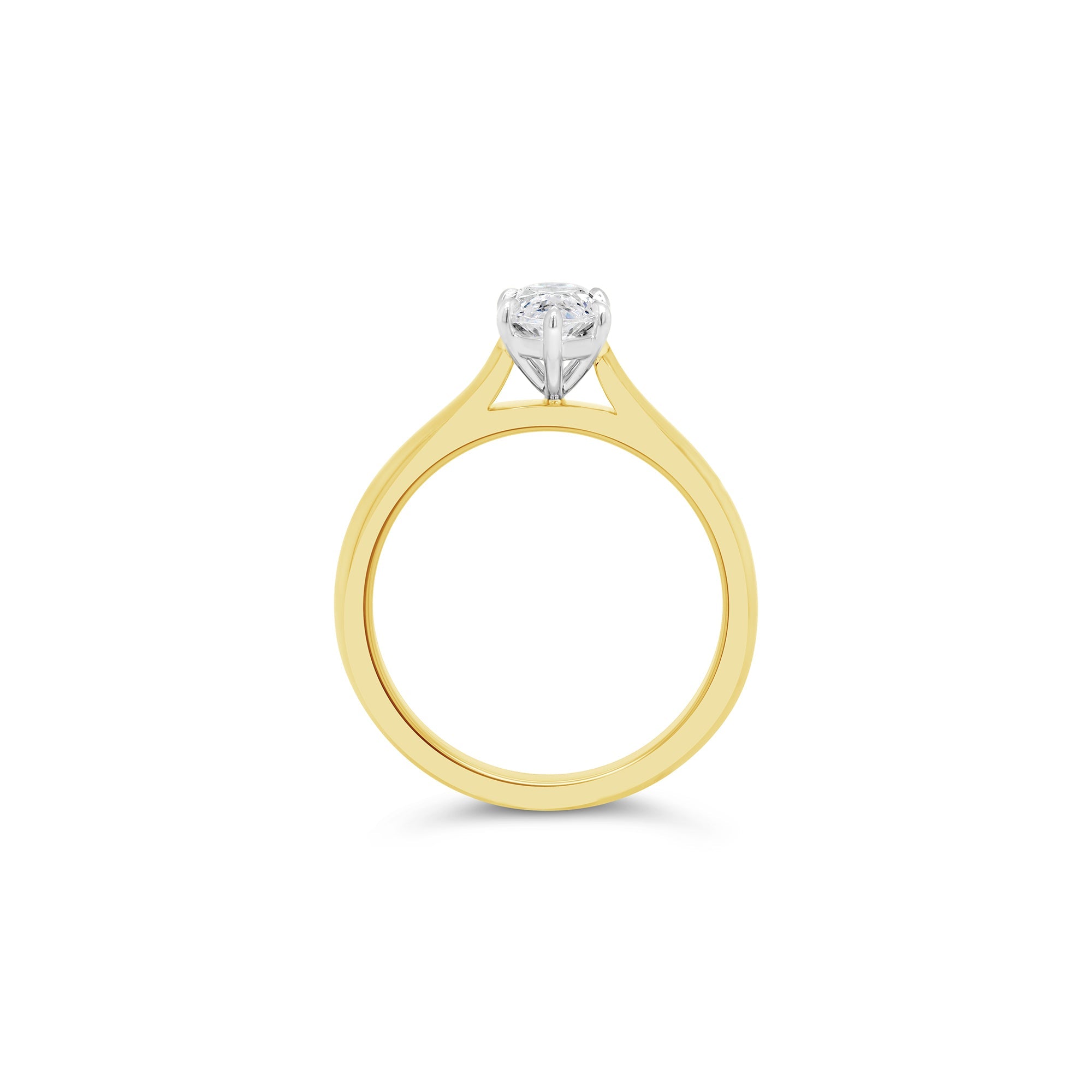 Marquise Cut Solitaire Diamond Engagement Ring yellow gold