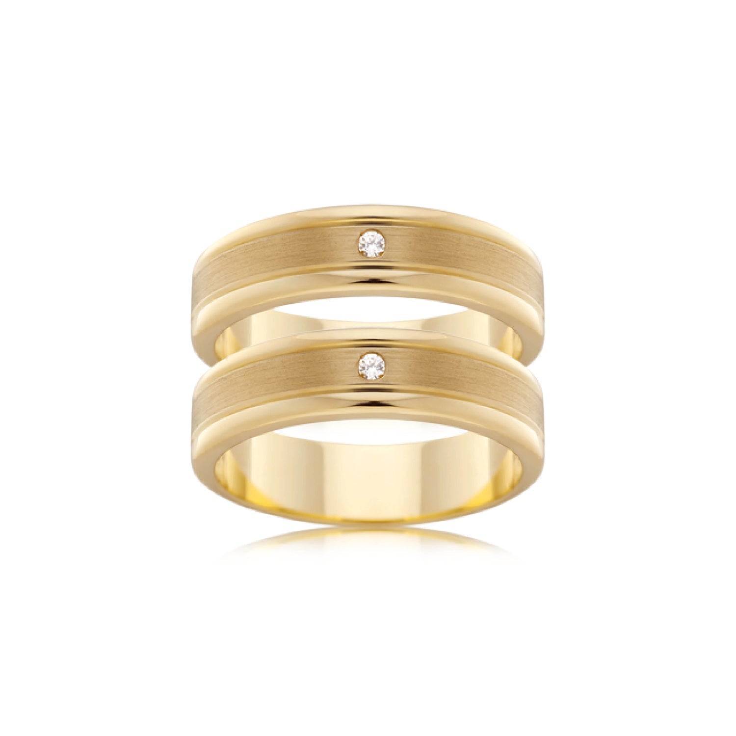 Wedding ring, engagement or commitment ring in yellow gold