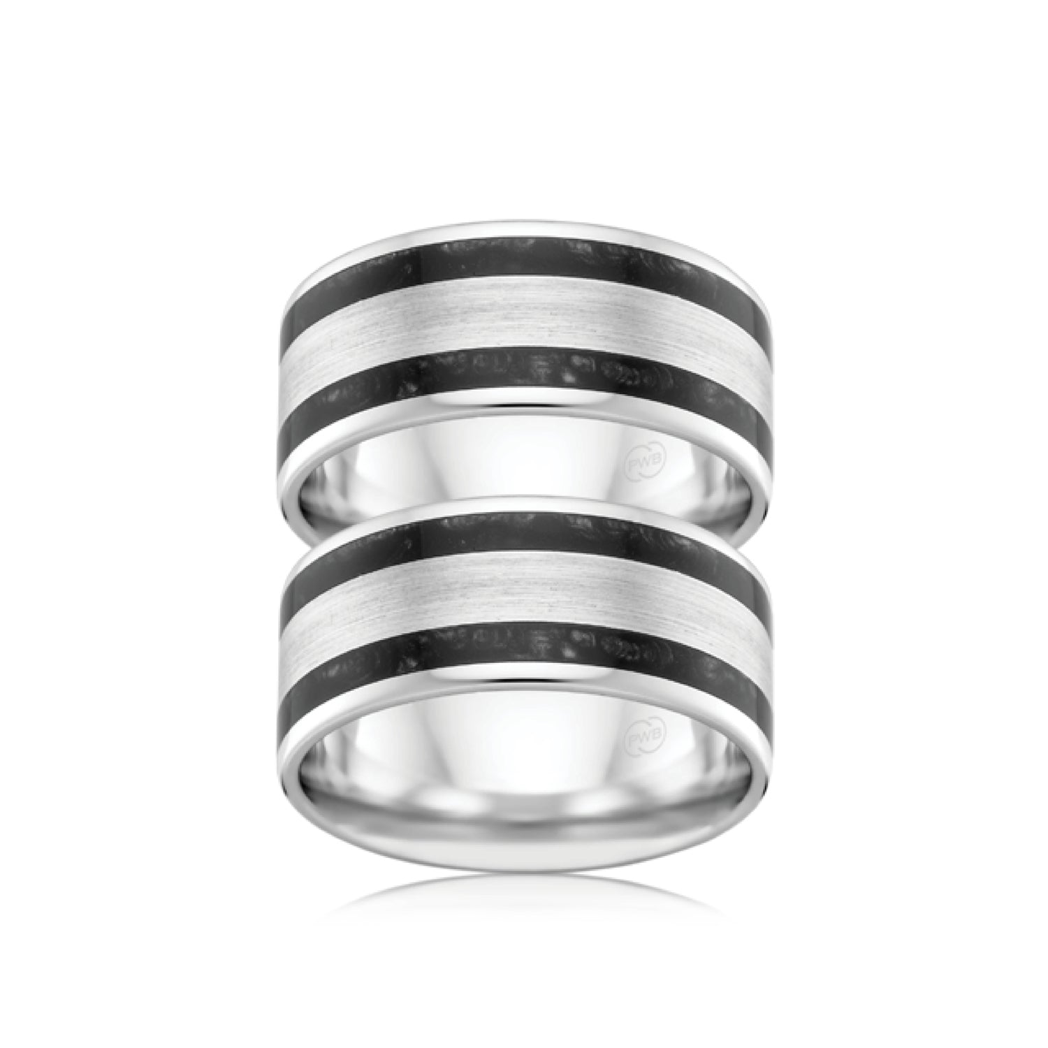 Men's Wedding ring with ceramic