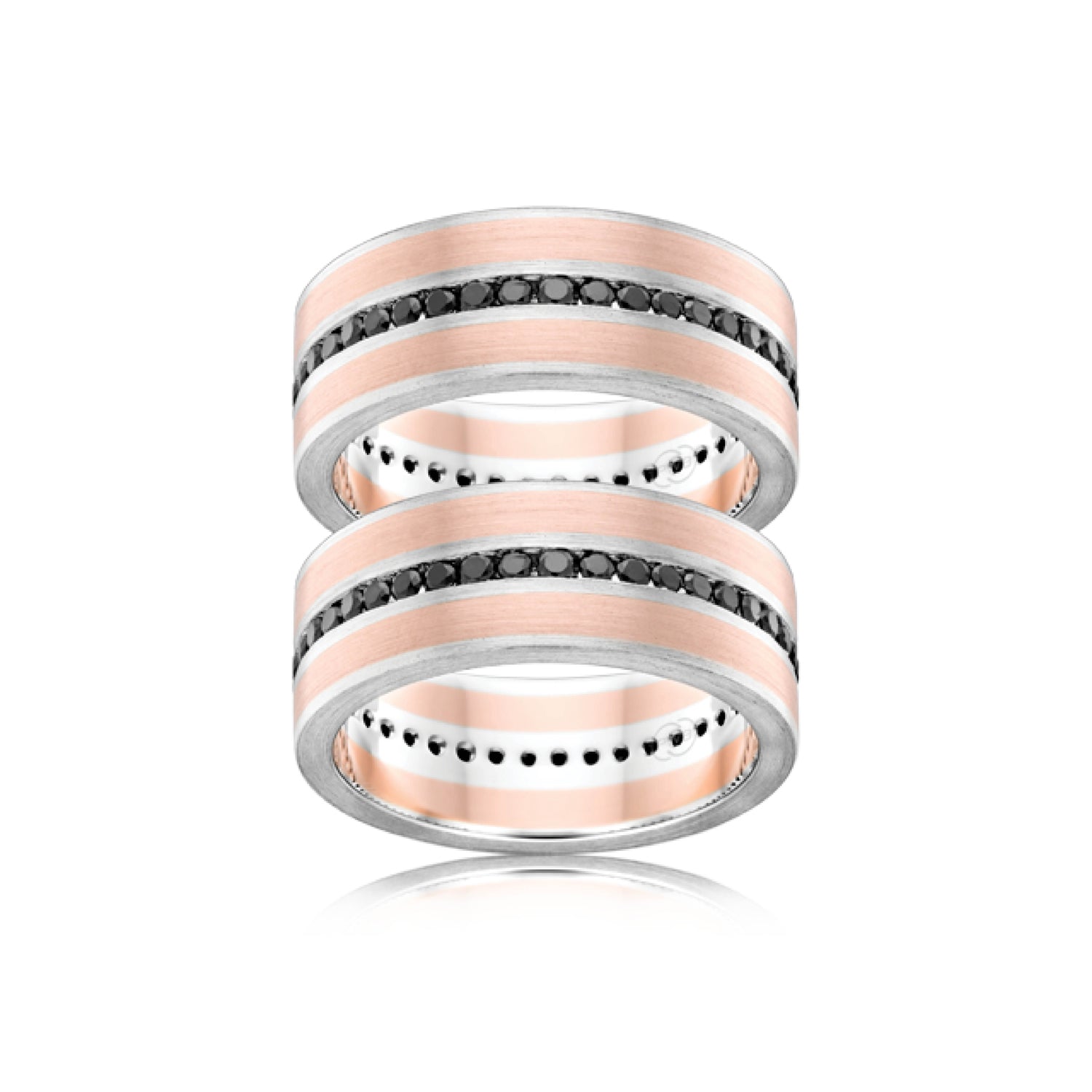 Men's Wedding Ring with Black Diamonds