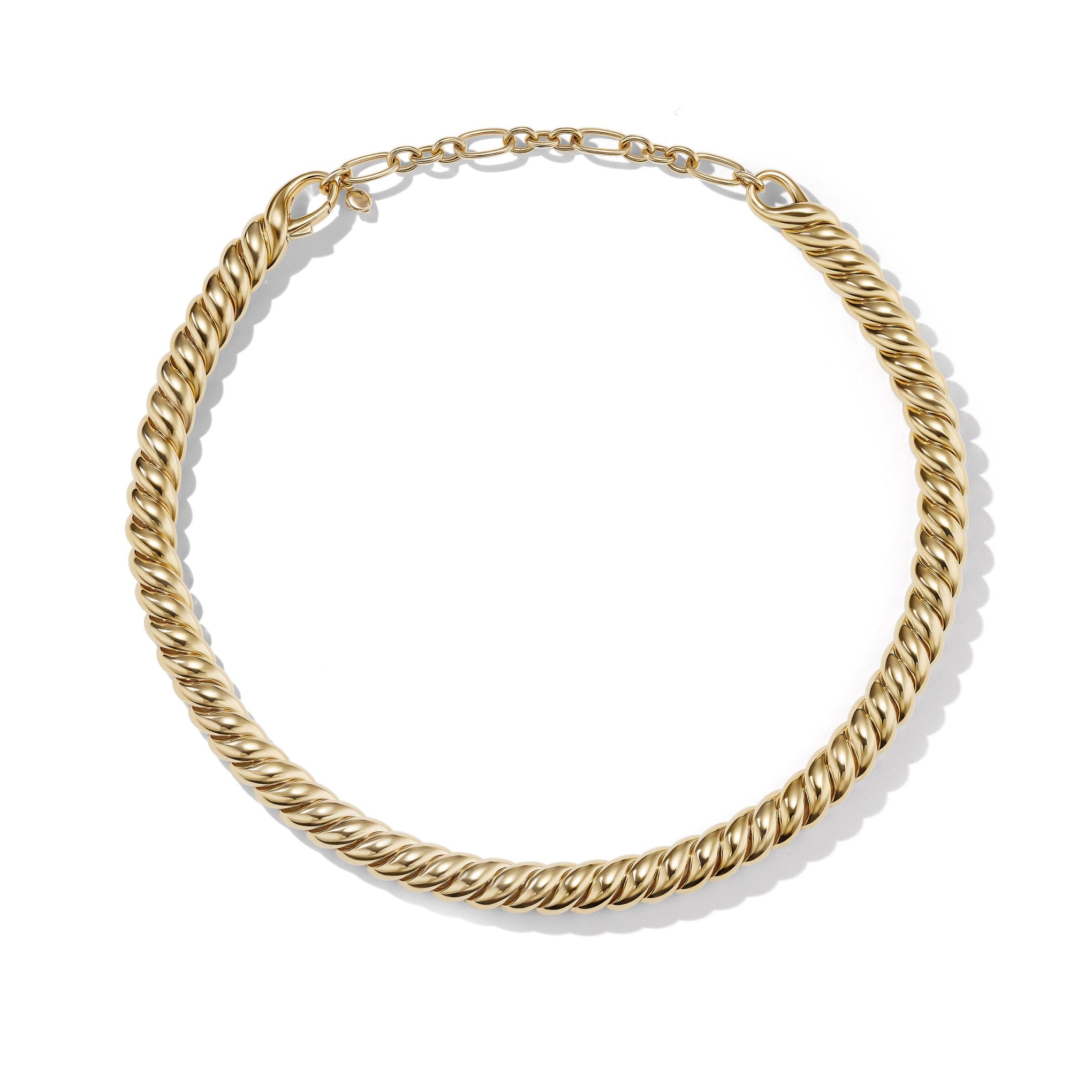Sculpted Cable Necklace in 18ct Yellow Gold
