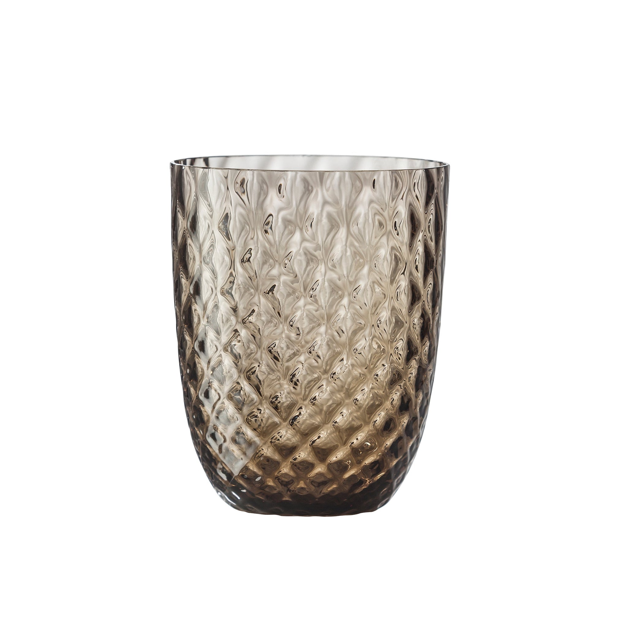 Nason Moretti Idra Murano Water Glasses Chestnut Brown