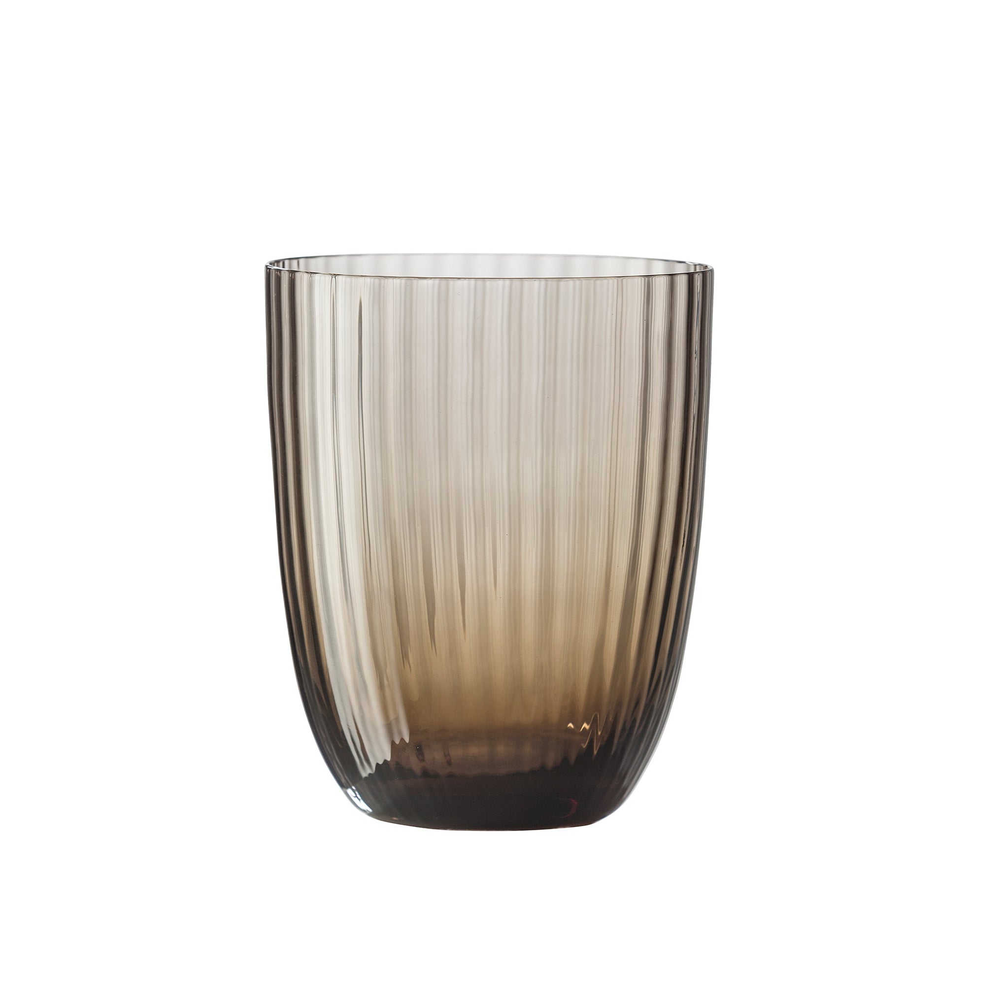 Nason Moretti Idra Murano Water Glasses Chestnut Brown