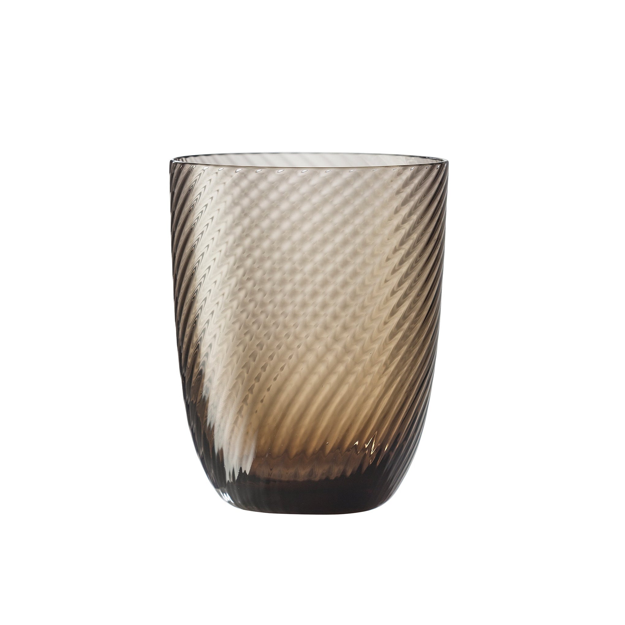 Nason Moretti Idra Murano Water Glasses Chestnut Brown