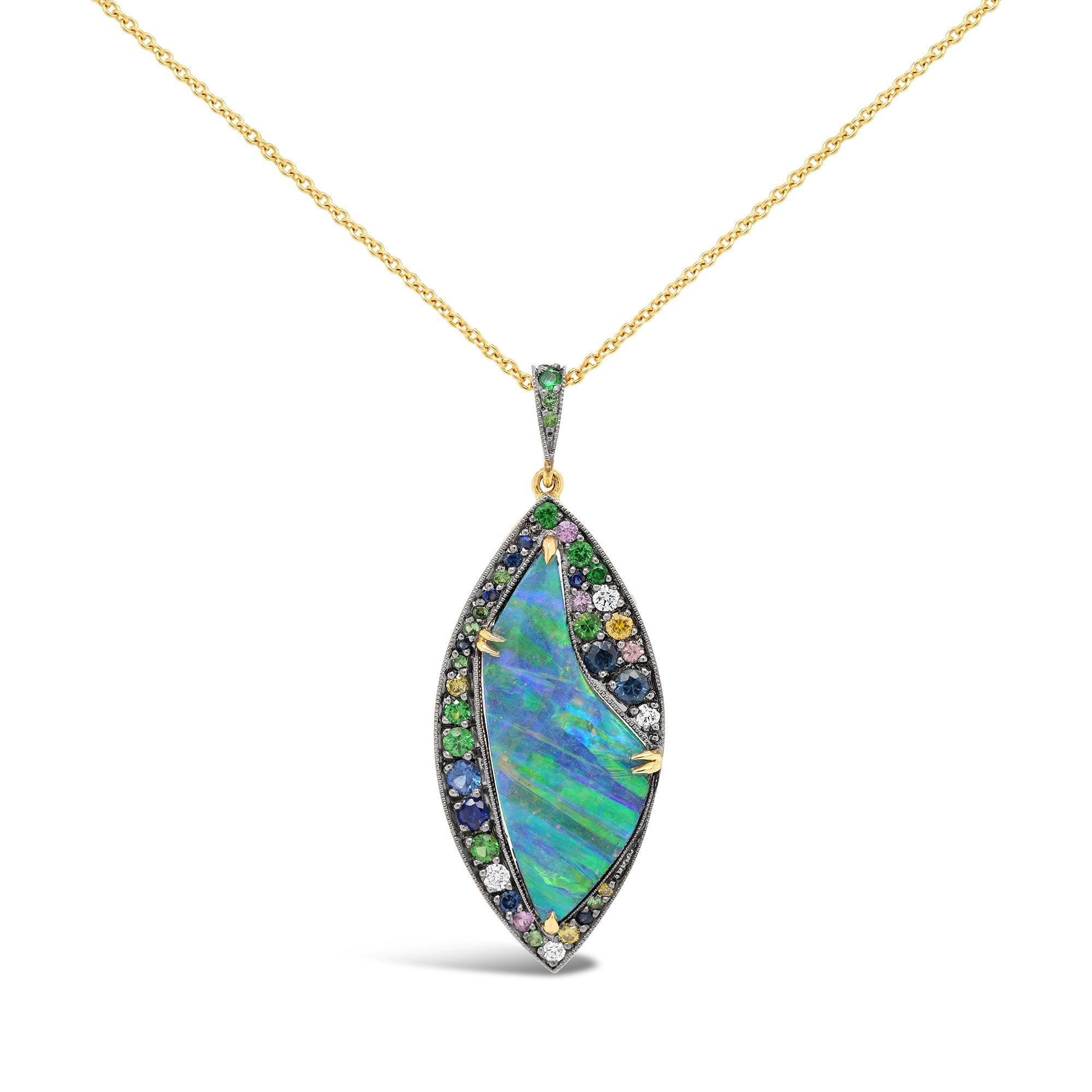 Opal & Coloured Gemstone Necklace