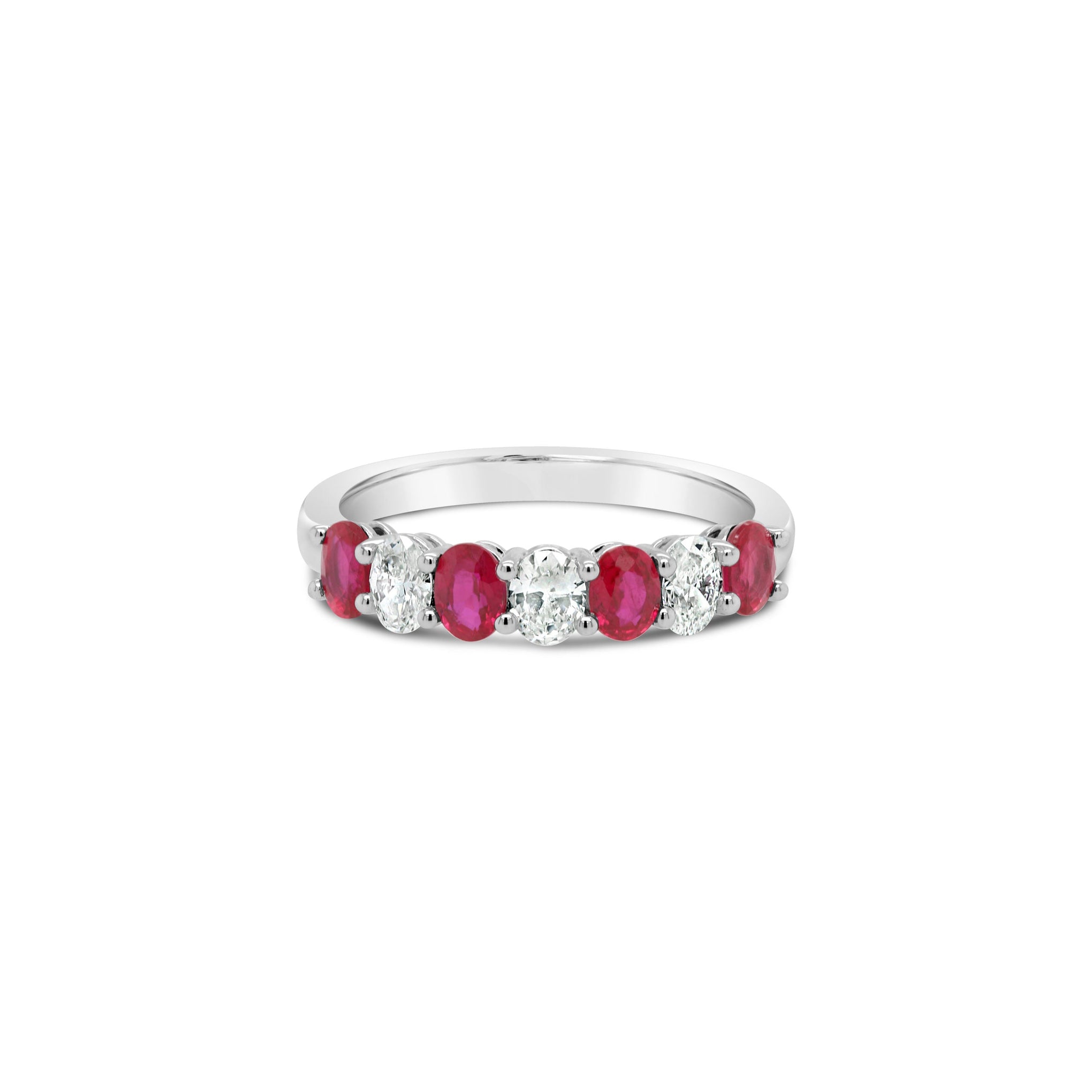 Oval Diamond & Ruby Ring