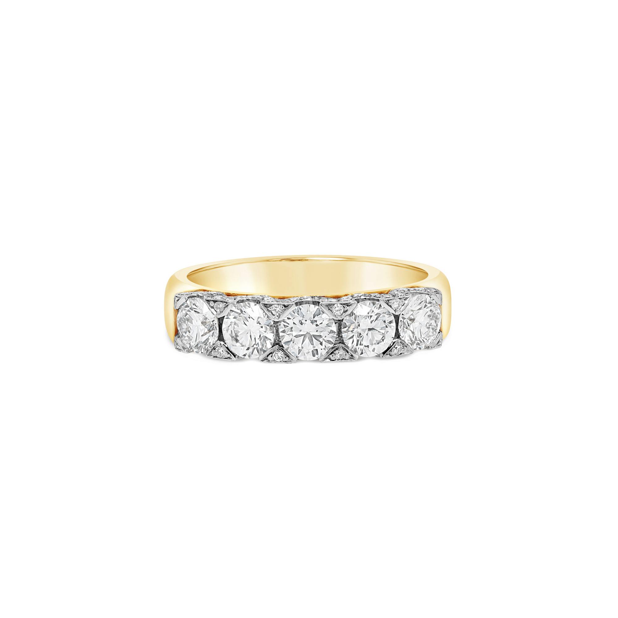 Diamond eternity ring yellow gold