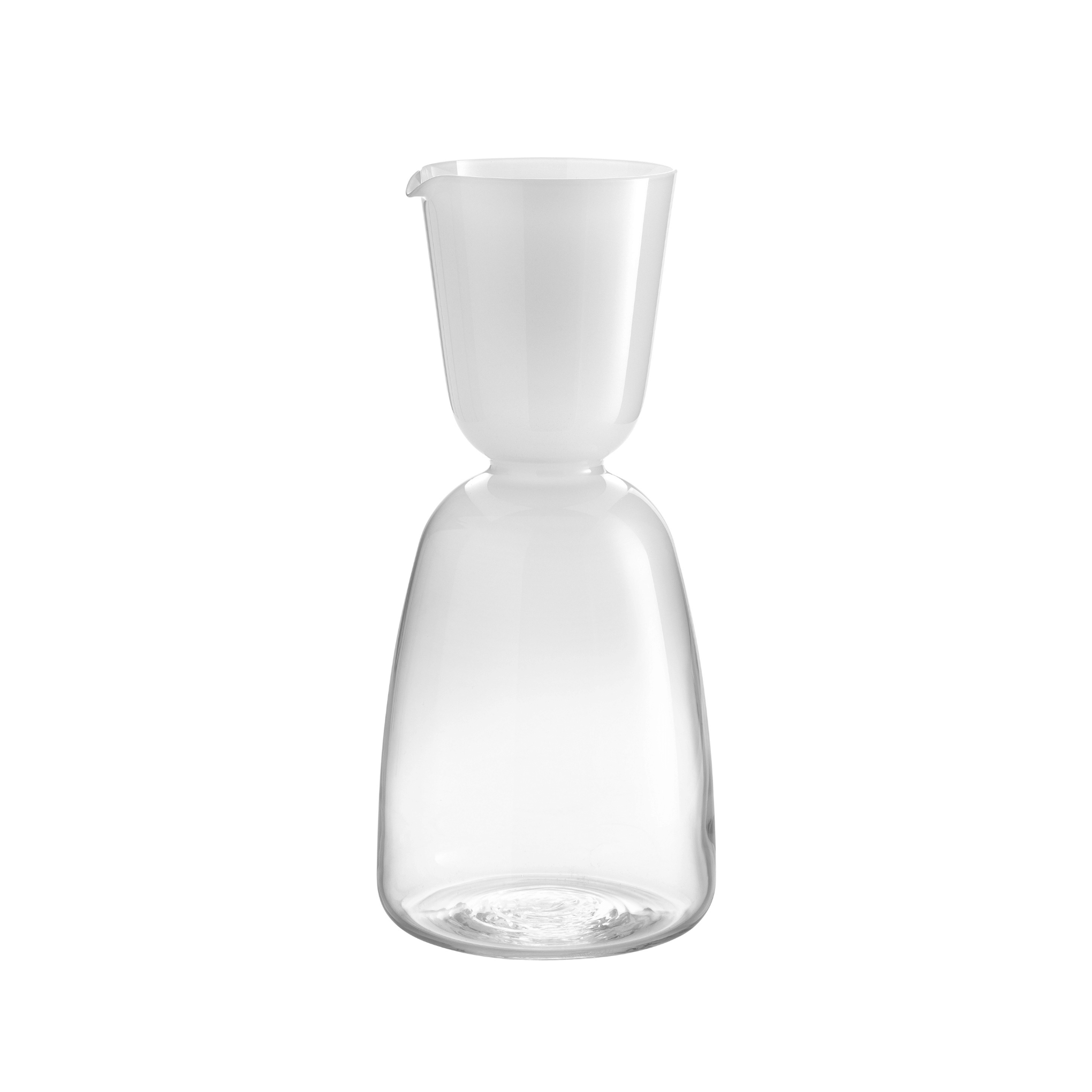 Nason Moretti Murano glass pitcher white
