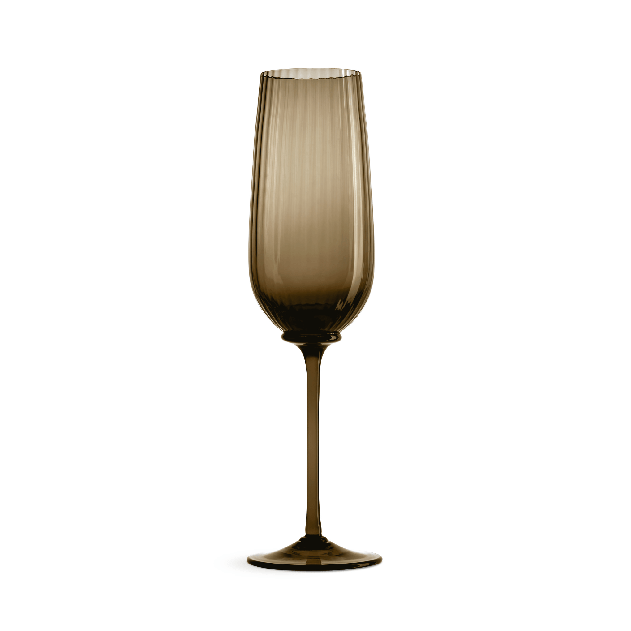 Nason Moretti Cote d’Or Murano Champagne Flute Chestnut Brown