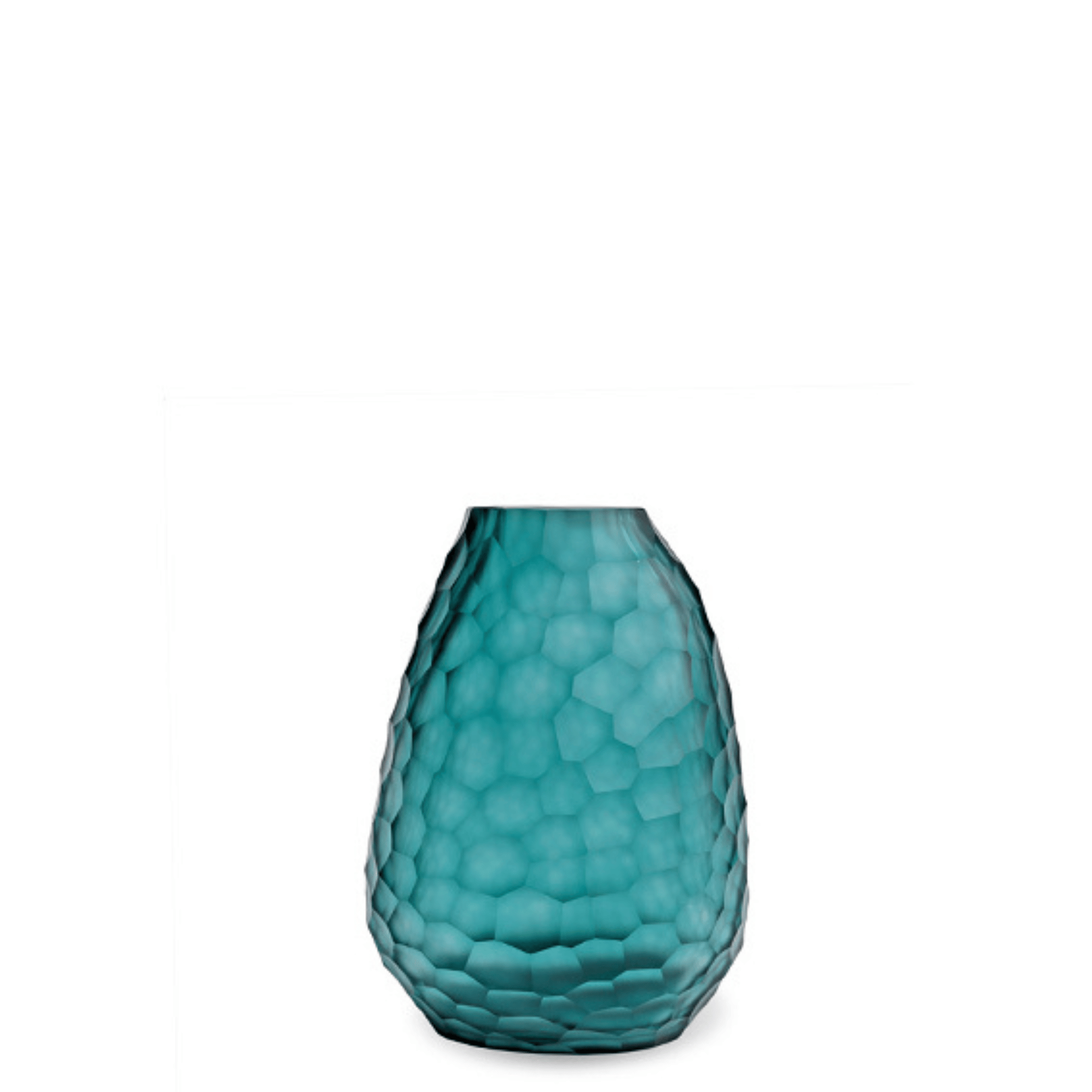 Guaxs Tall Faceted Blue Vase