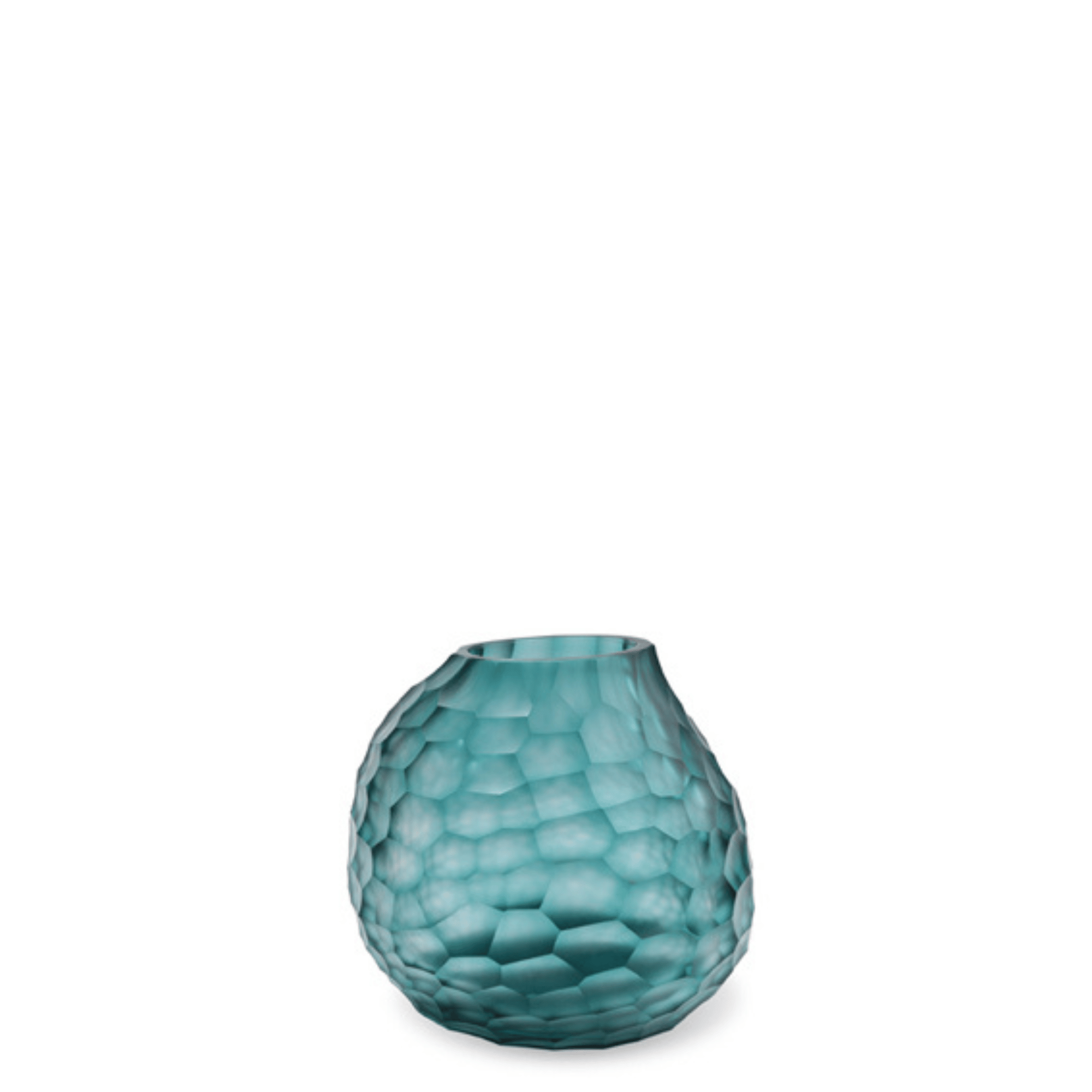 Guaxs Blue Faceted Vase