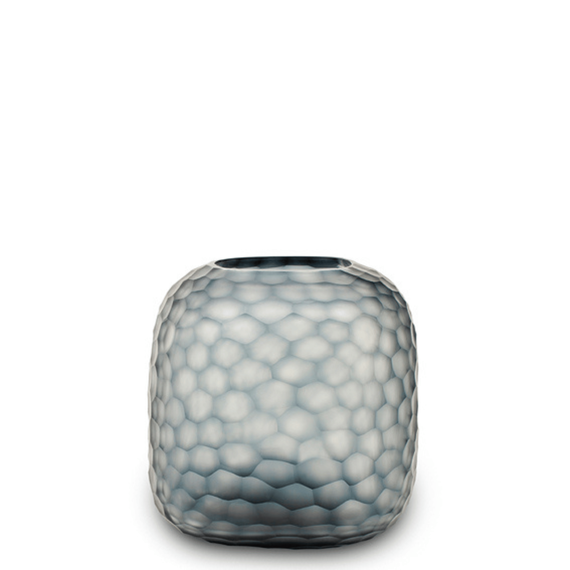 GUAXS Somba Blue Faceted Glass Vase