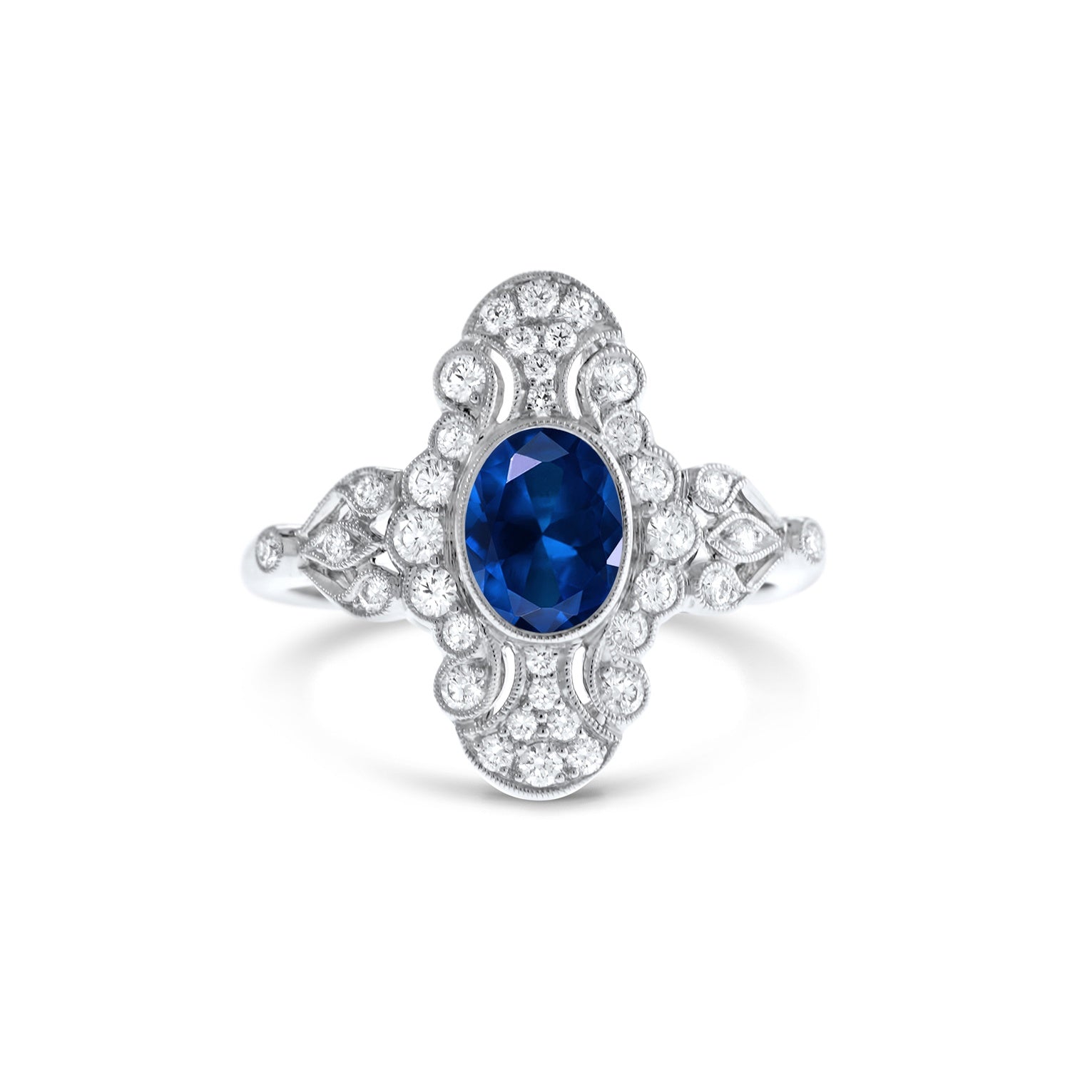 Art Deco sapphire and diamond ring