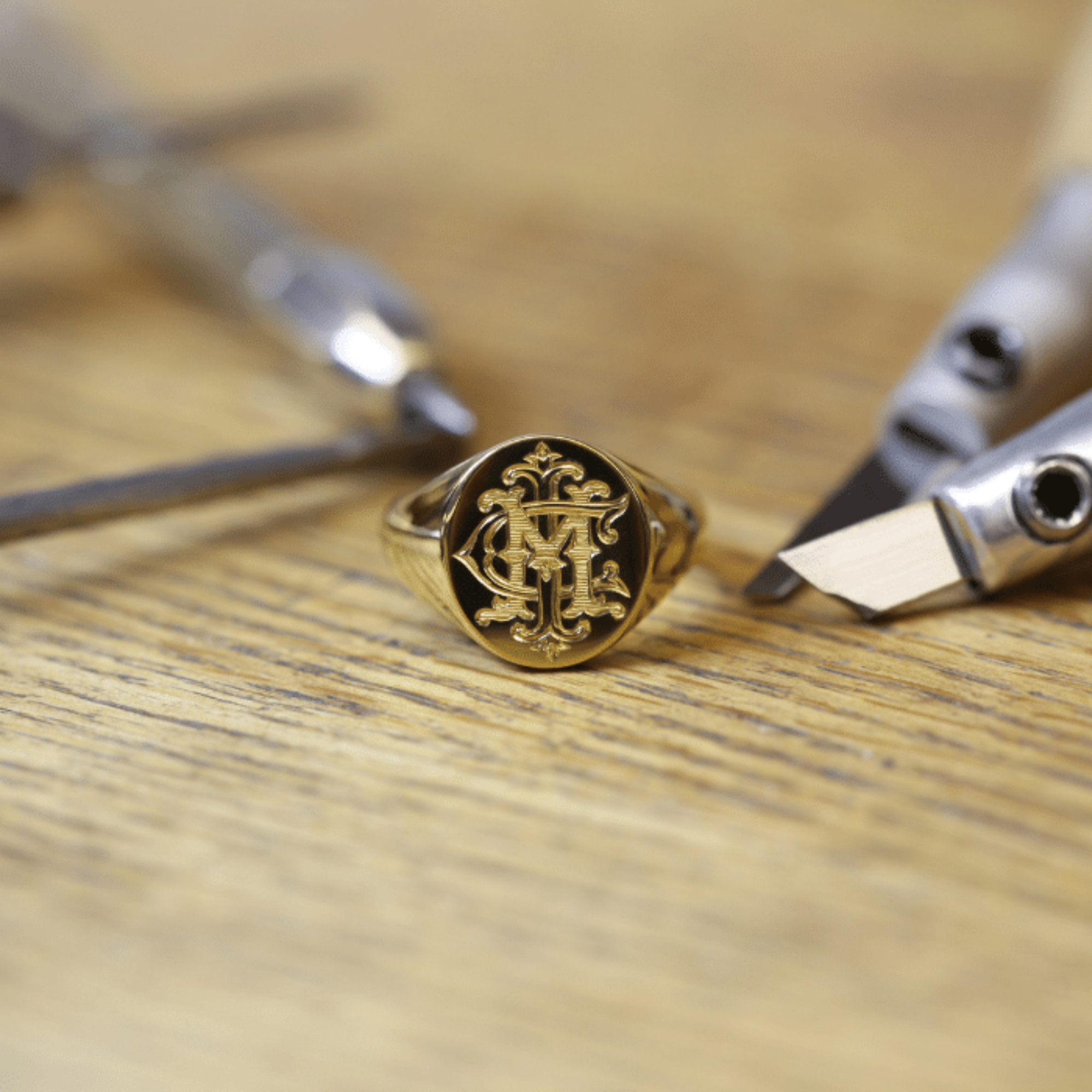 Large Oval Gold Signet Ring