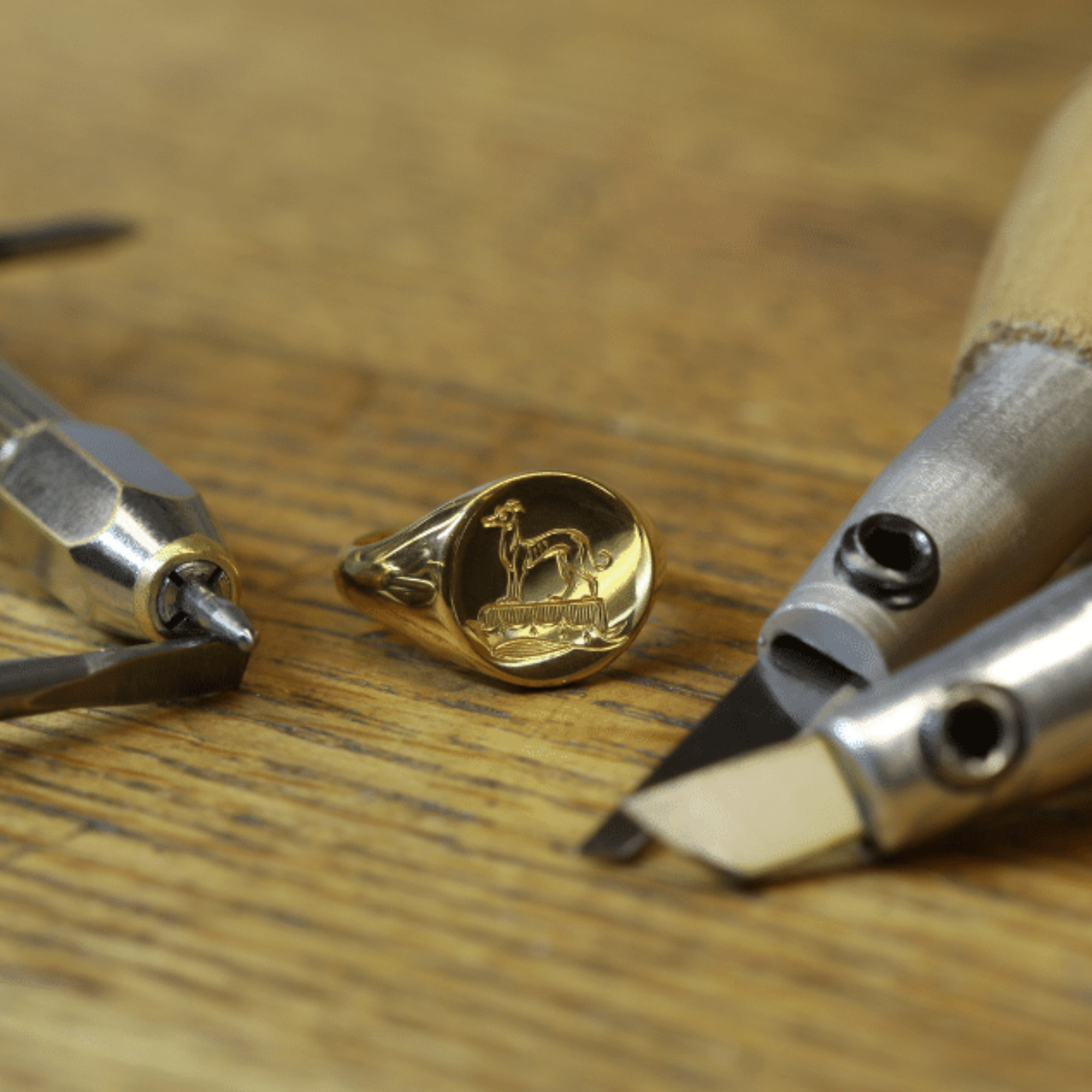Classic Round Gold Signet Ring