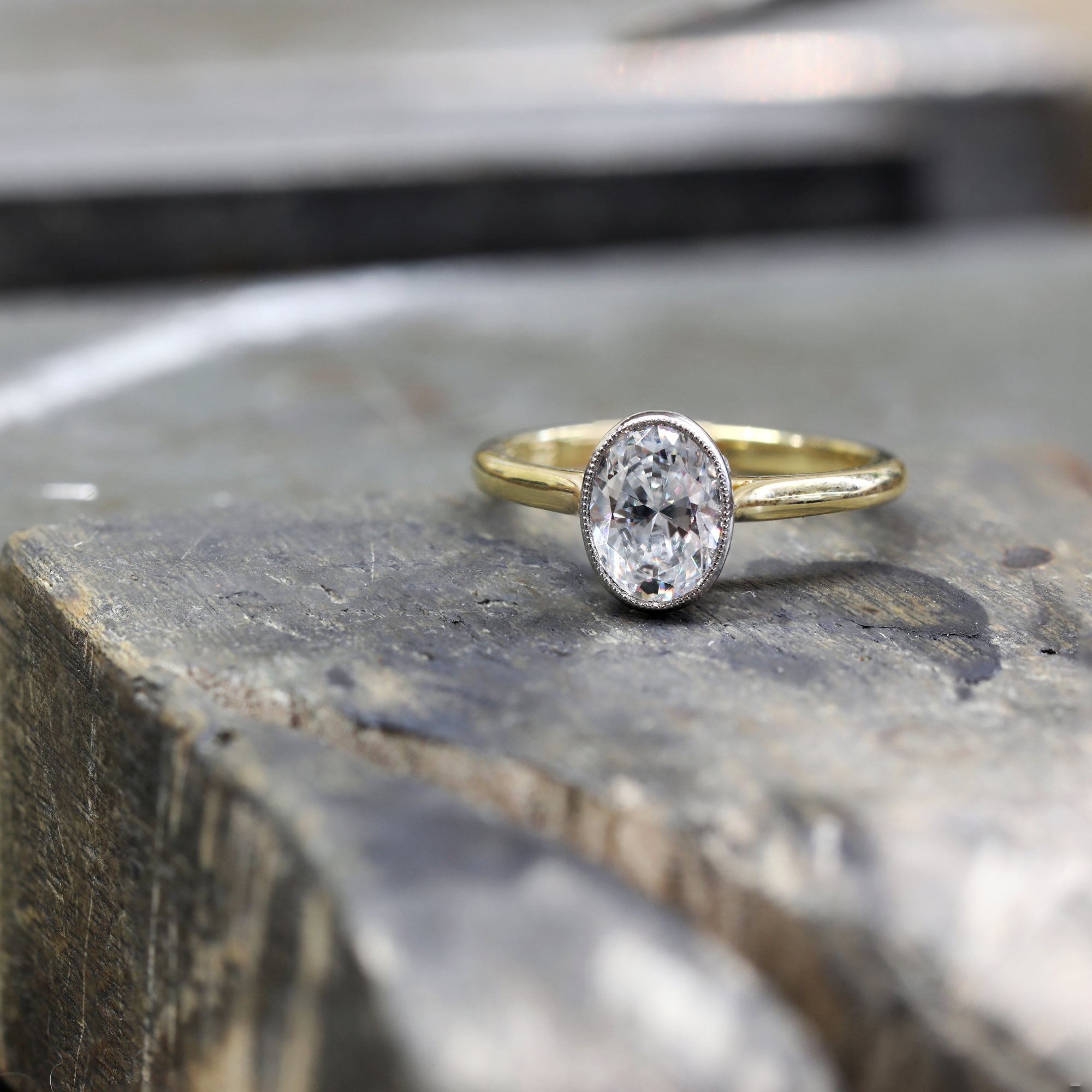 My Belle Epoque Oval Cut Portrait Diamond Engagement Ring