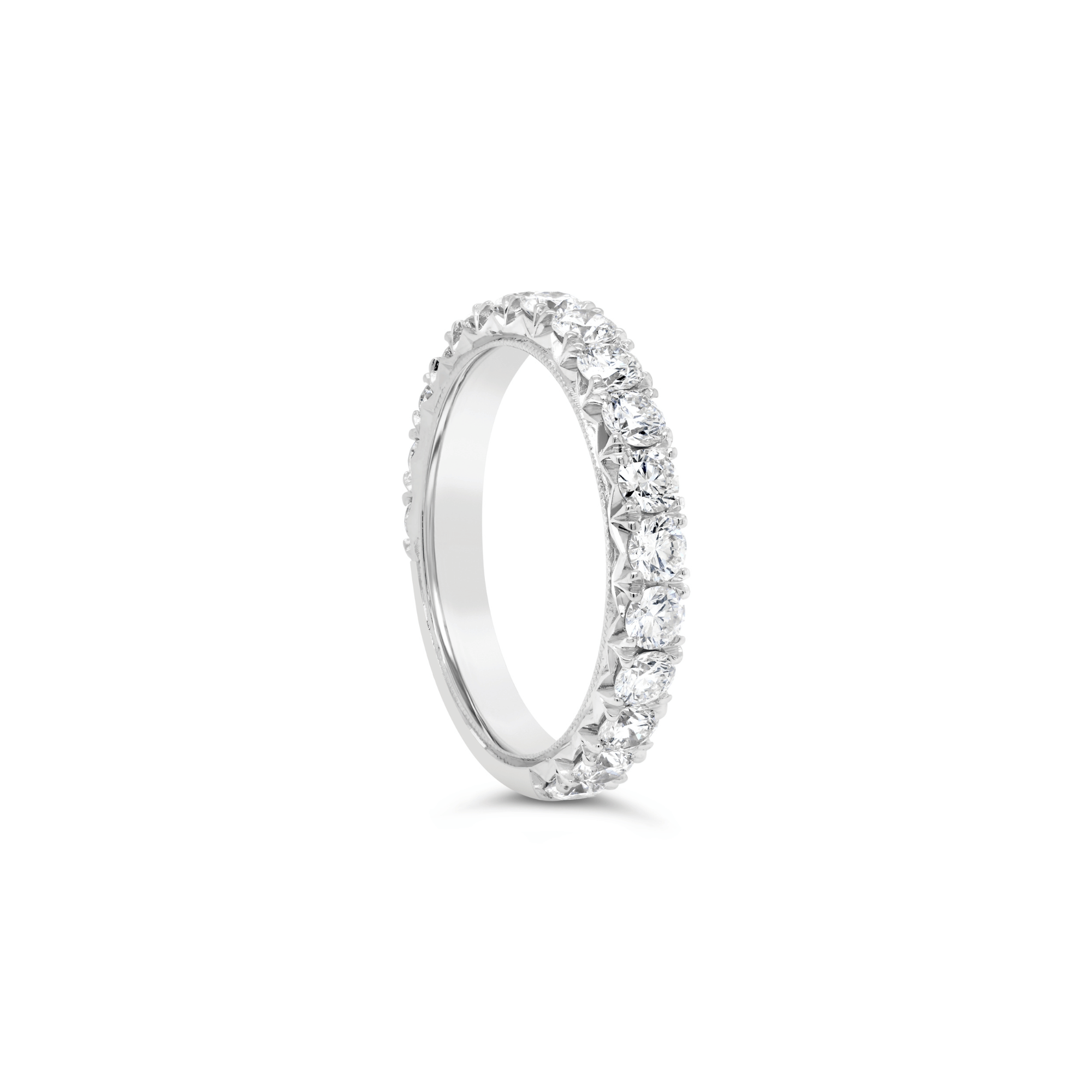 Round Brilliant Cut Diamond Wedding Ring White Gold