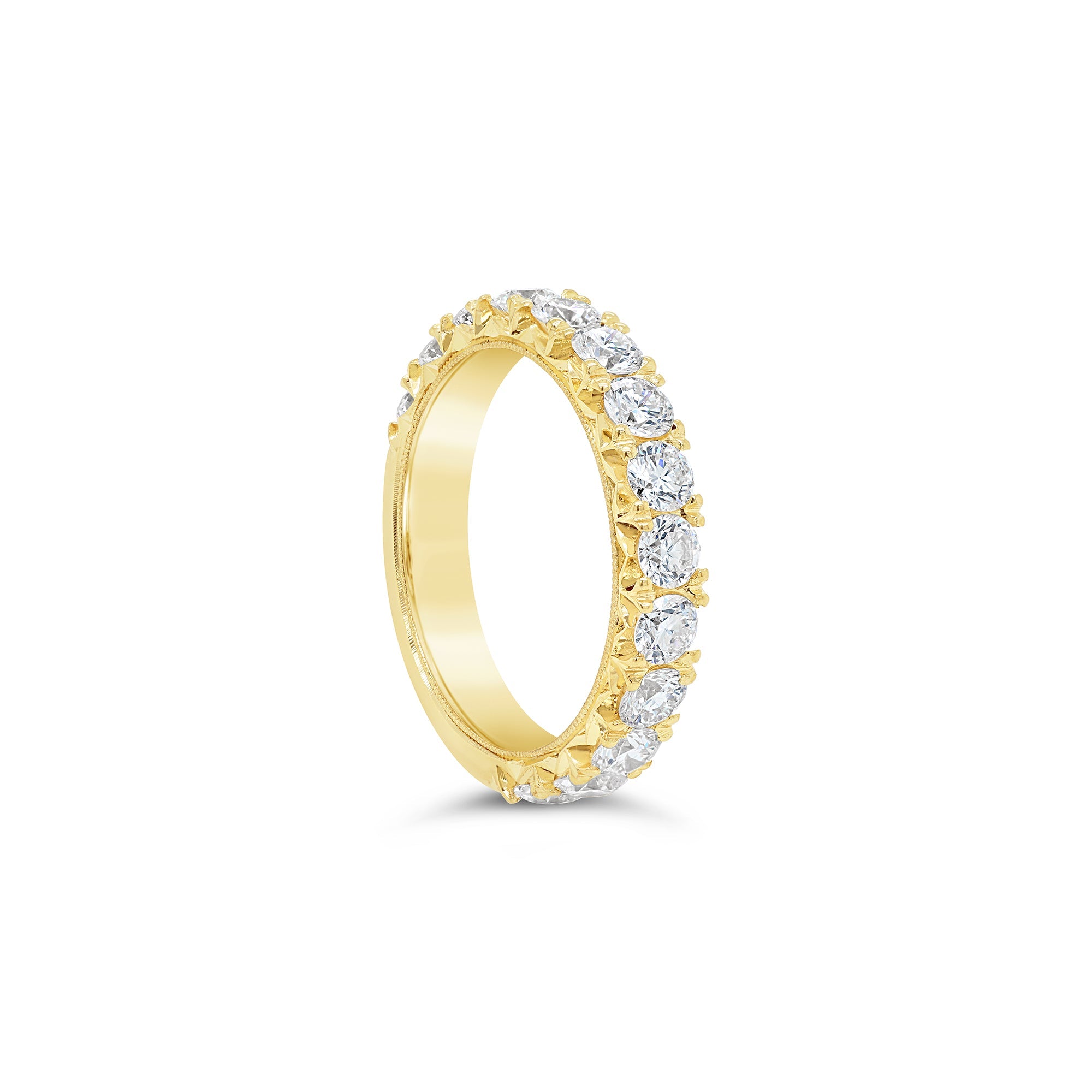 Round Brilliant Cut Diamond Ring Yellow Gold