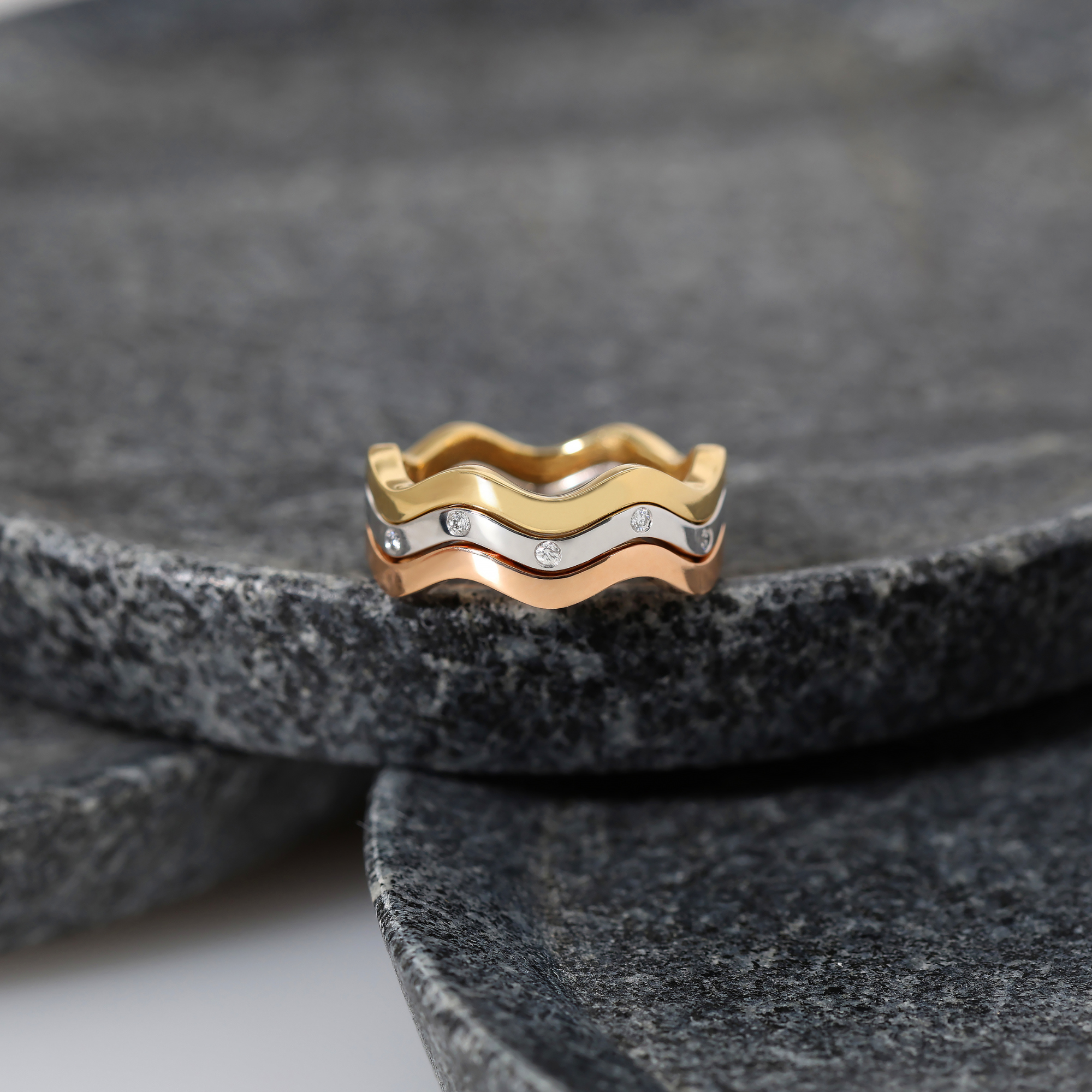 Aurelia Wavelength Ring - 18ct Rose Gold