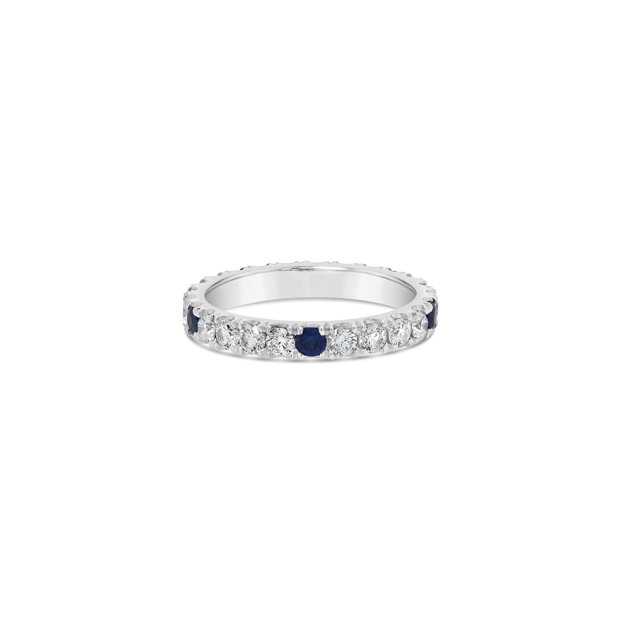 Diamond & Blue Sapphire Ring Wedding ring
