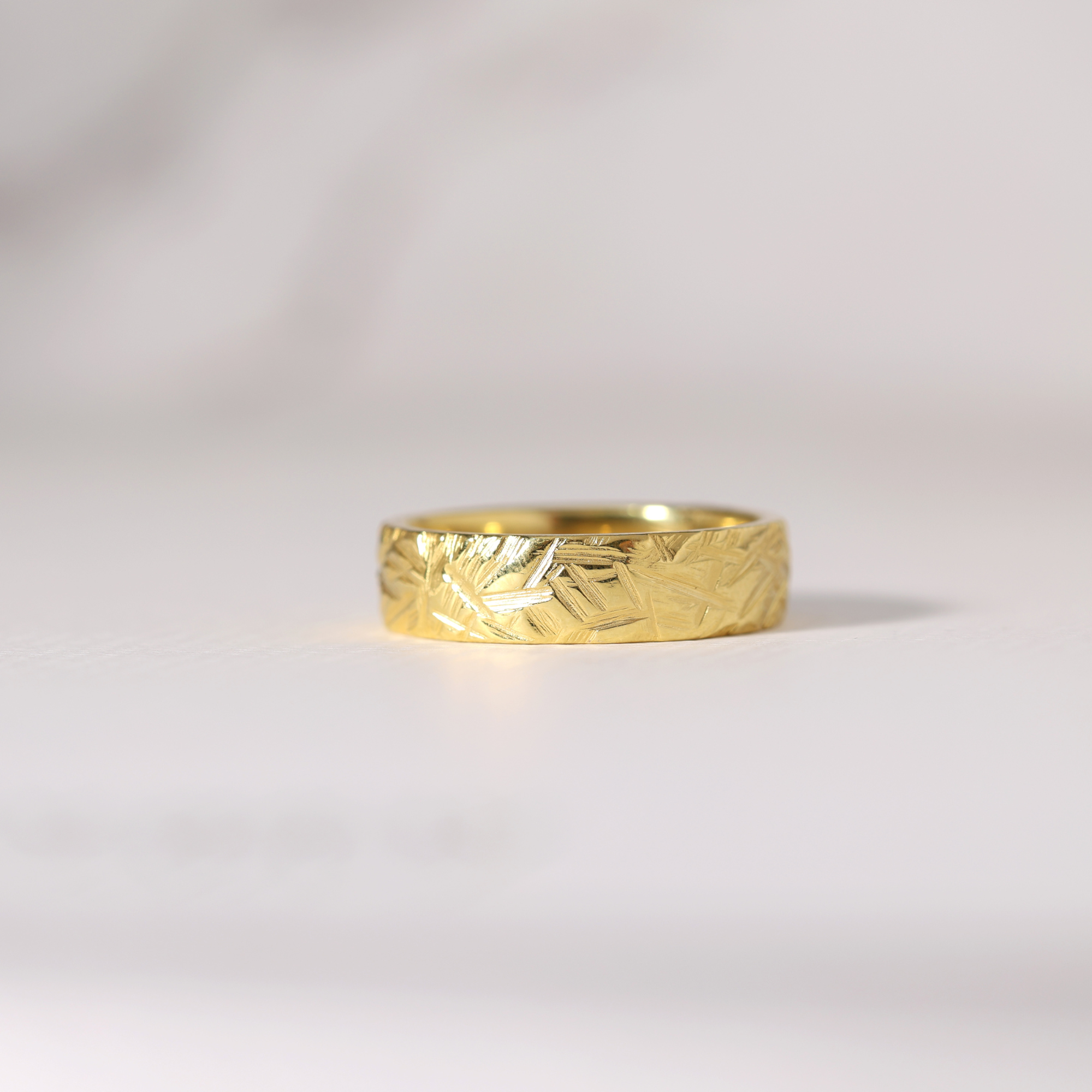 Ice Textured Ring - 18ct Yellow Gold