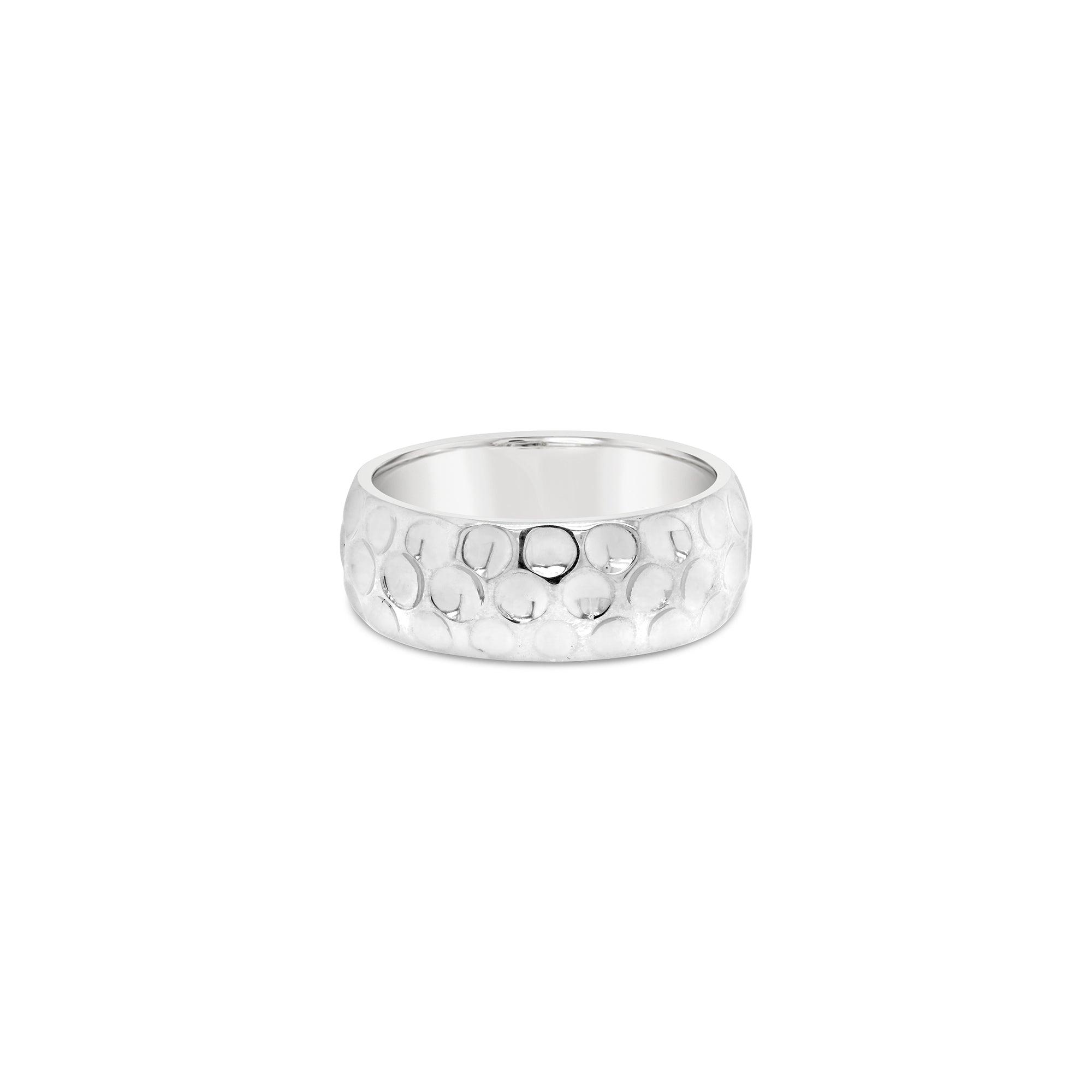 Textured Wedding Ring White Gold