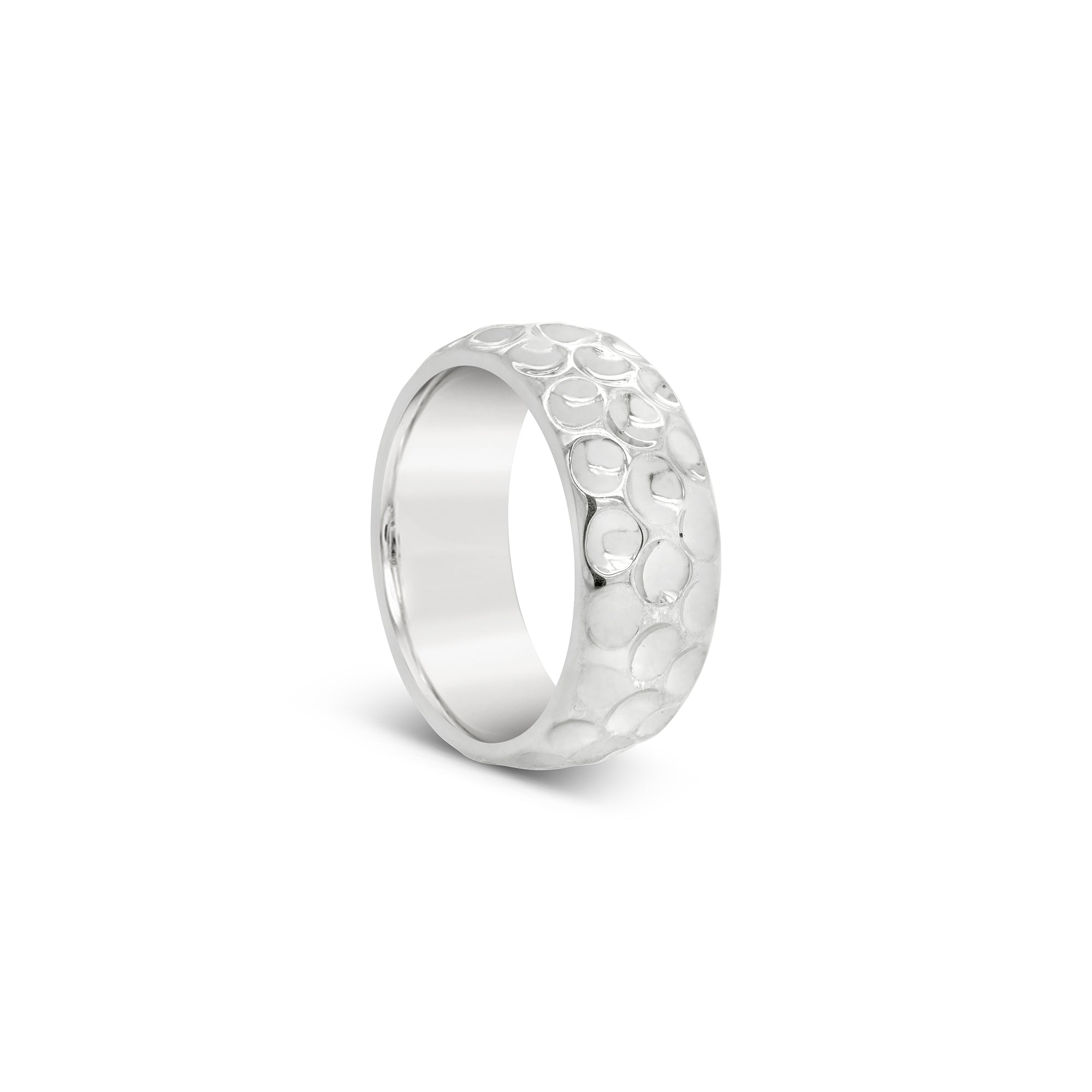 Textured Wedding Ring White Gold