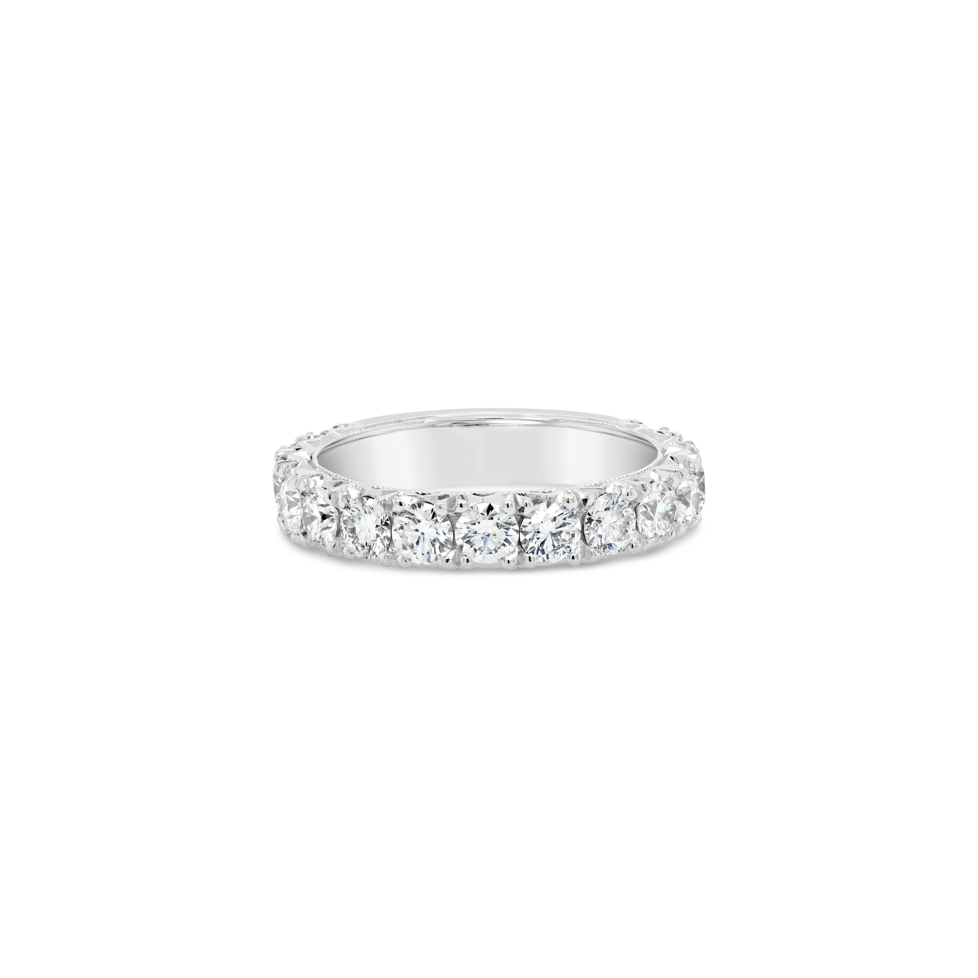 DOVETAIL-SET 1.64CT ROUND BRILLIANT CUT DIAMOND RING - 18CT WHITE GOLD