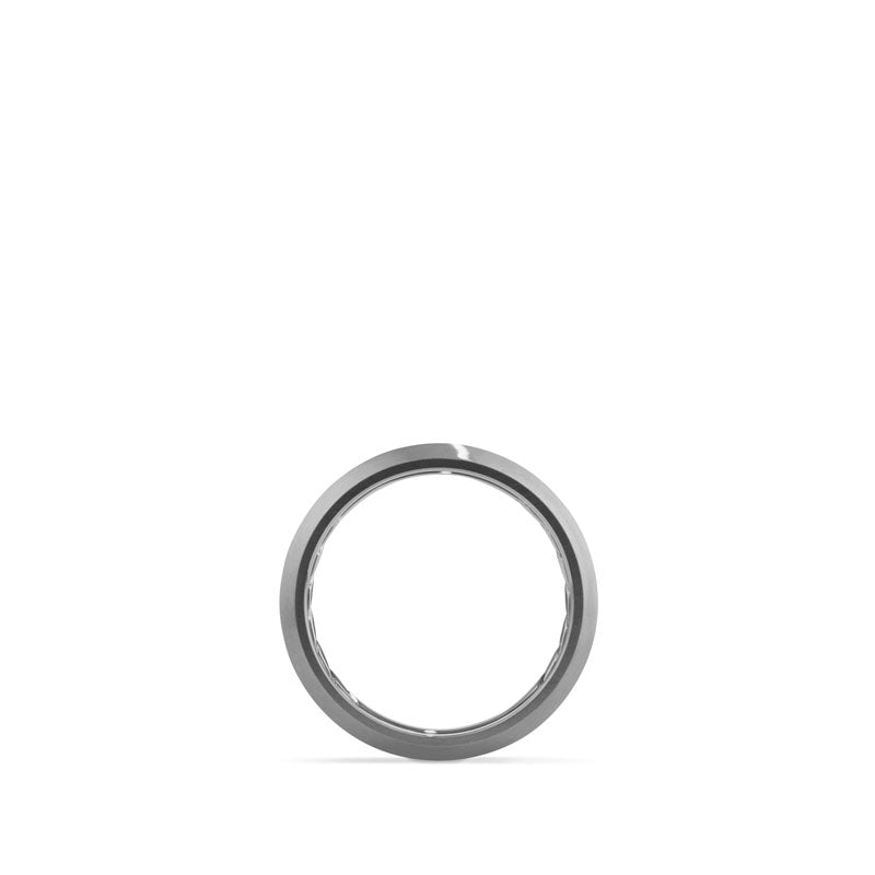 Beveled Band in Grey Titanium - 9