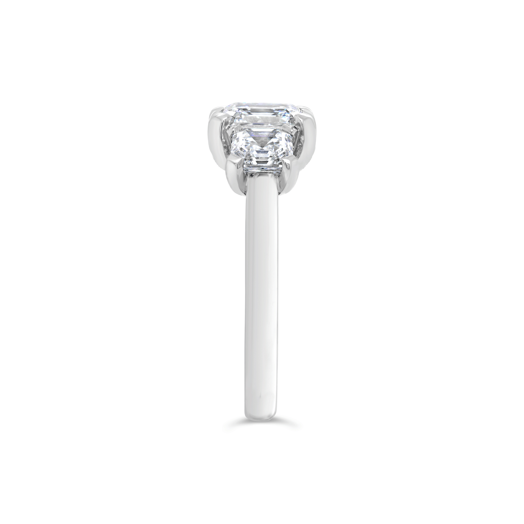 Signature Assher Cut Three Stone Engagement Ring
