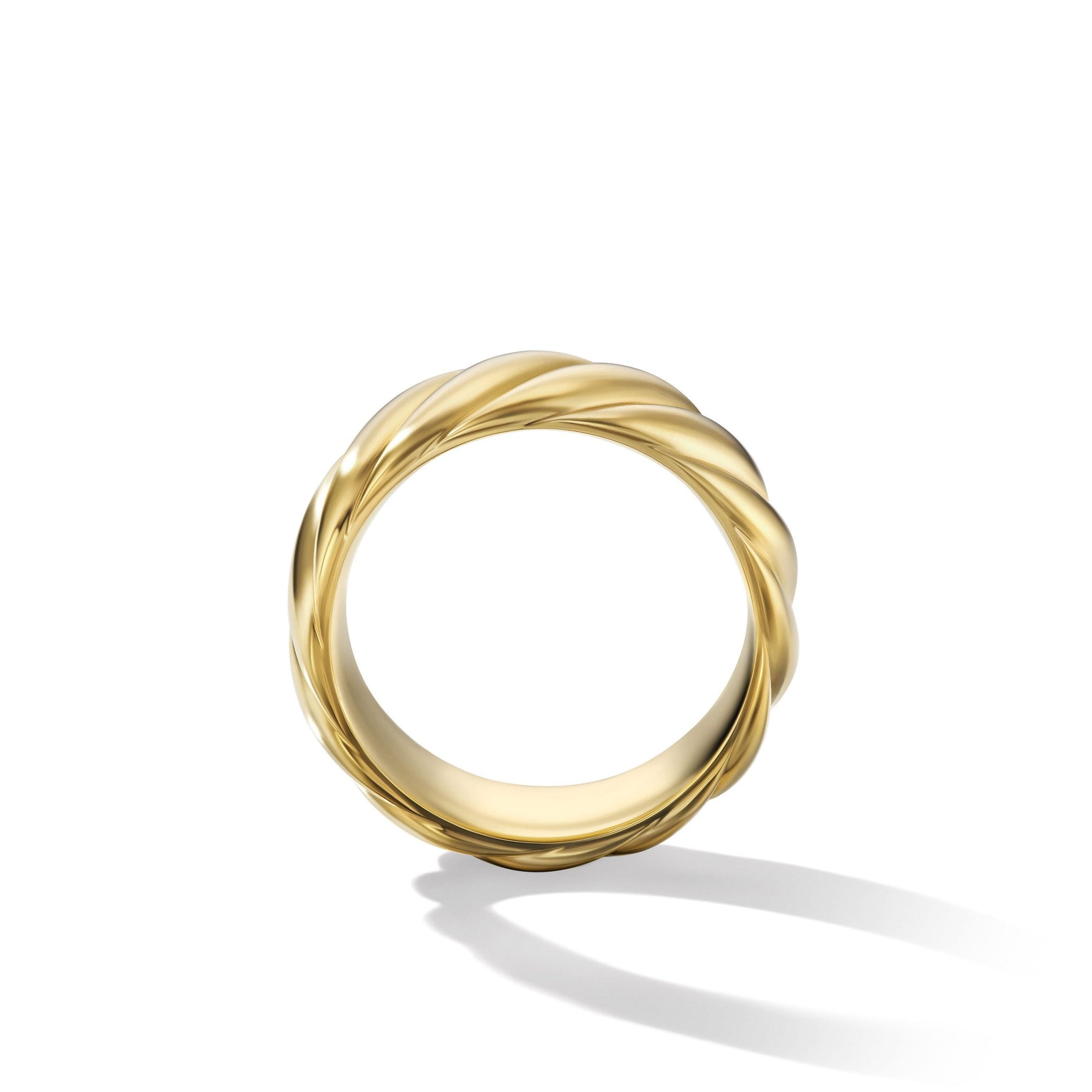 SCULPTED CABLE CONTOUR BAND RING IN 18ct YELLOW GOLD
