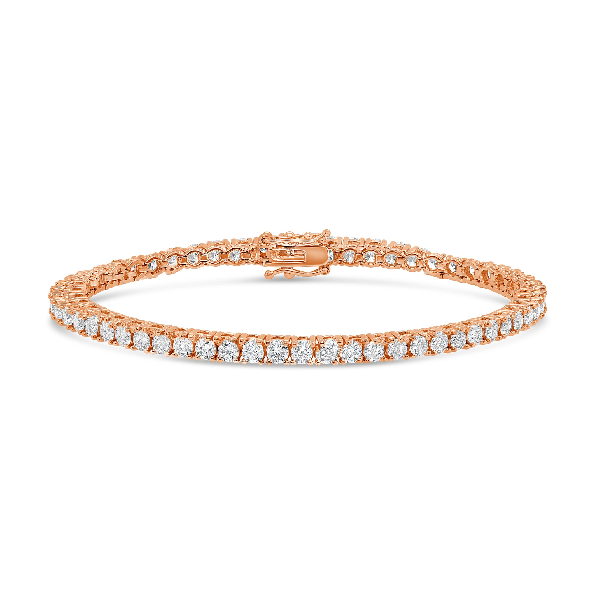 Natural Diamond Tennis Bracelet 18ct Rose Gold