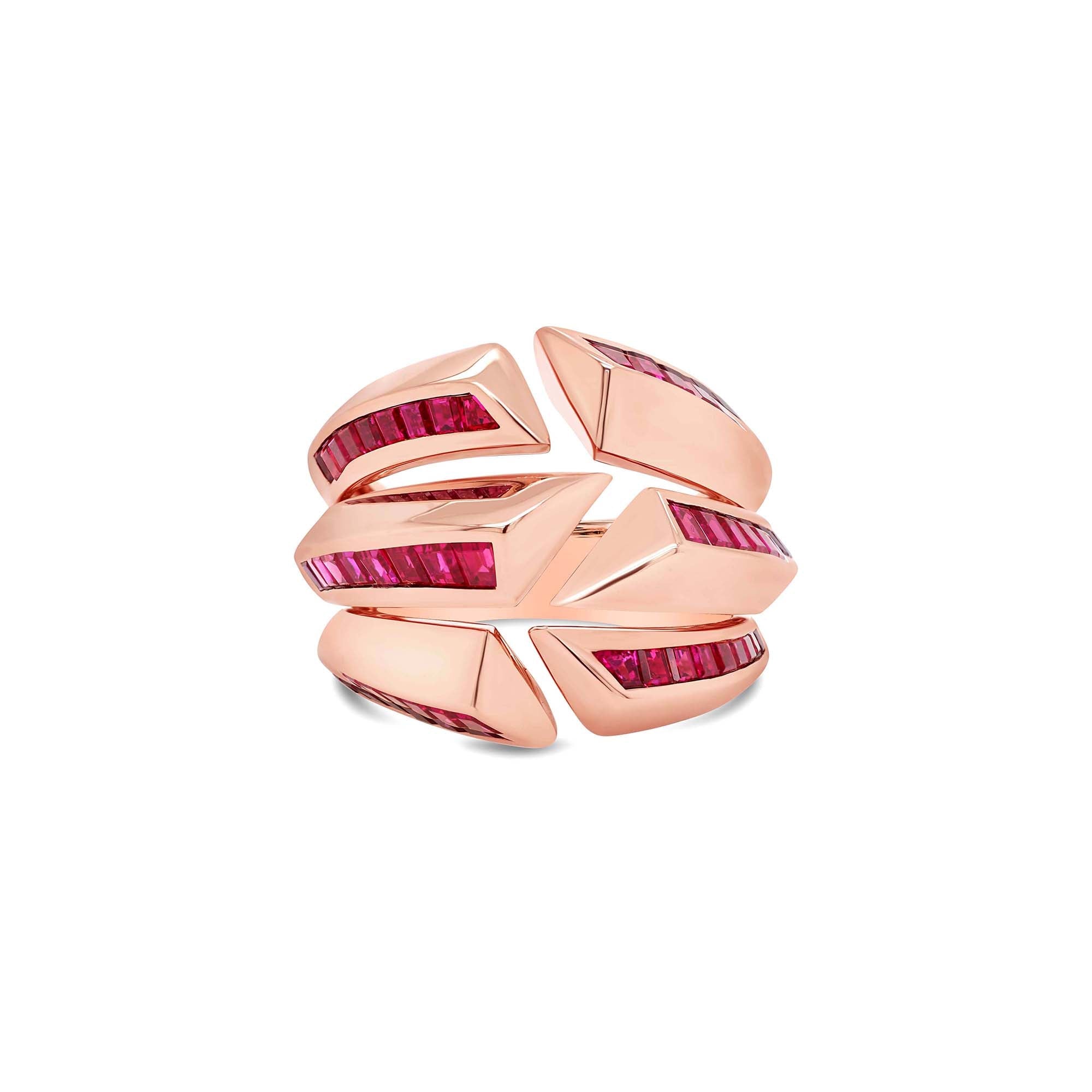 Ruby & Rose Gold Dress Ring