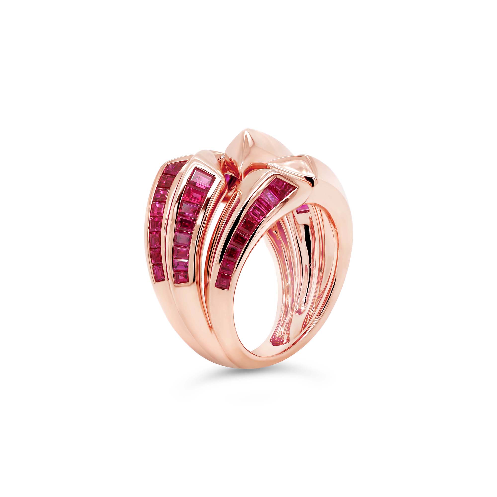 Ruby & Rose Gold Dress Ring